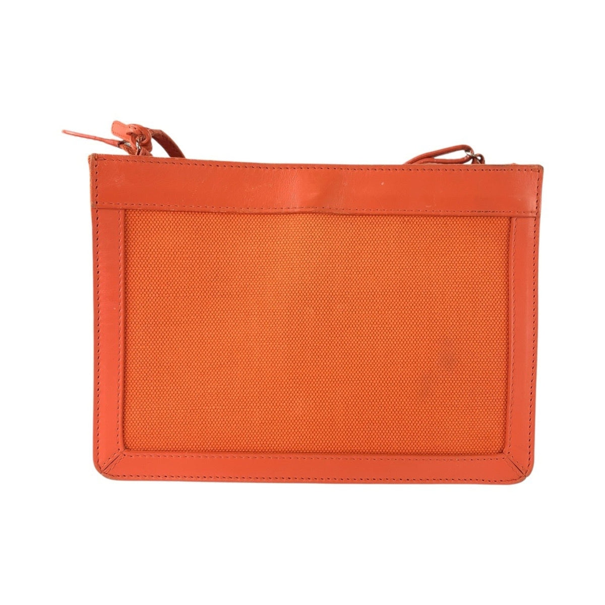 Balenciaga Orange Leather Canvas Shoulder Bag (Pre-Owned)