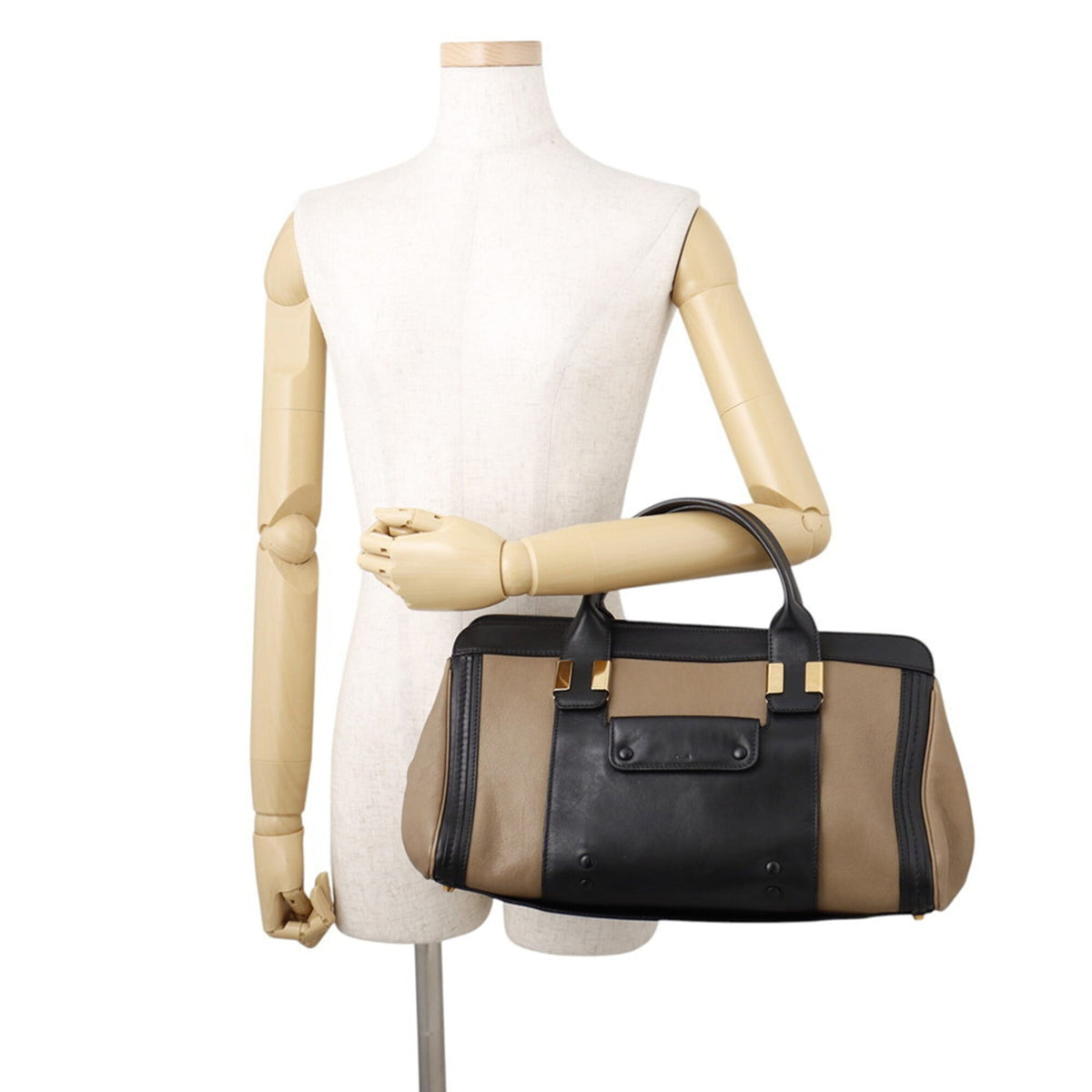 Chloé Black Brown Leather Handbag (Pre-Owned)