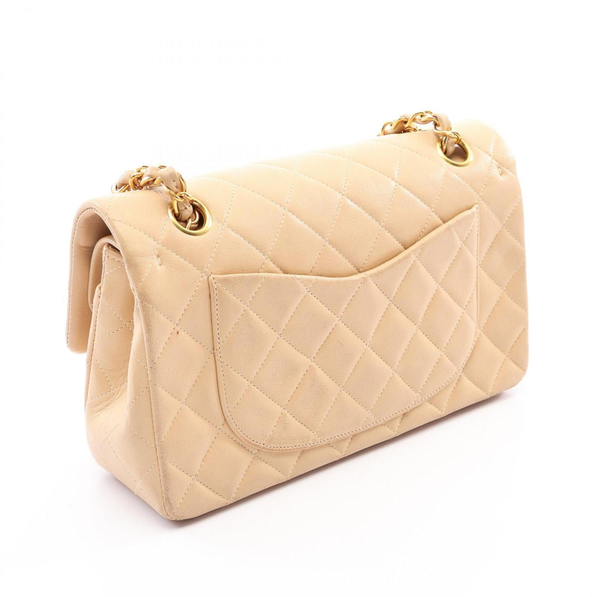Chanel Matelasse Beige Leather Handbag Shoulder Bag (Pre-Owned)