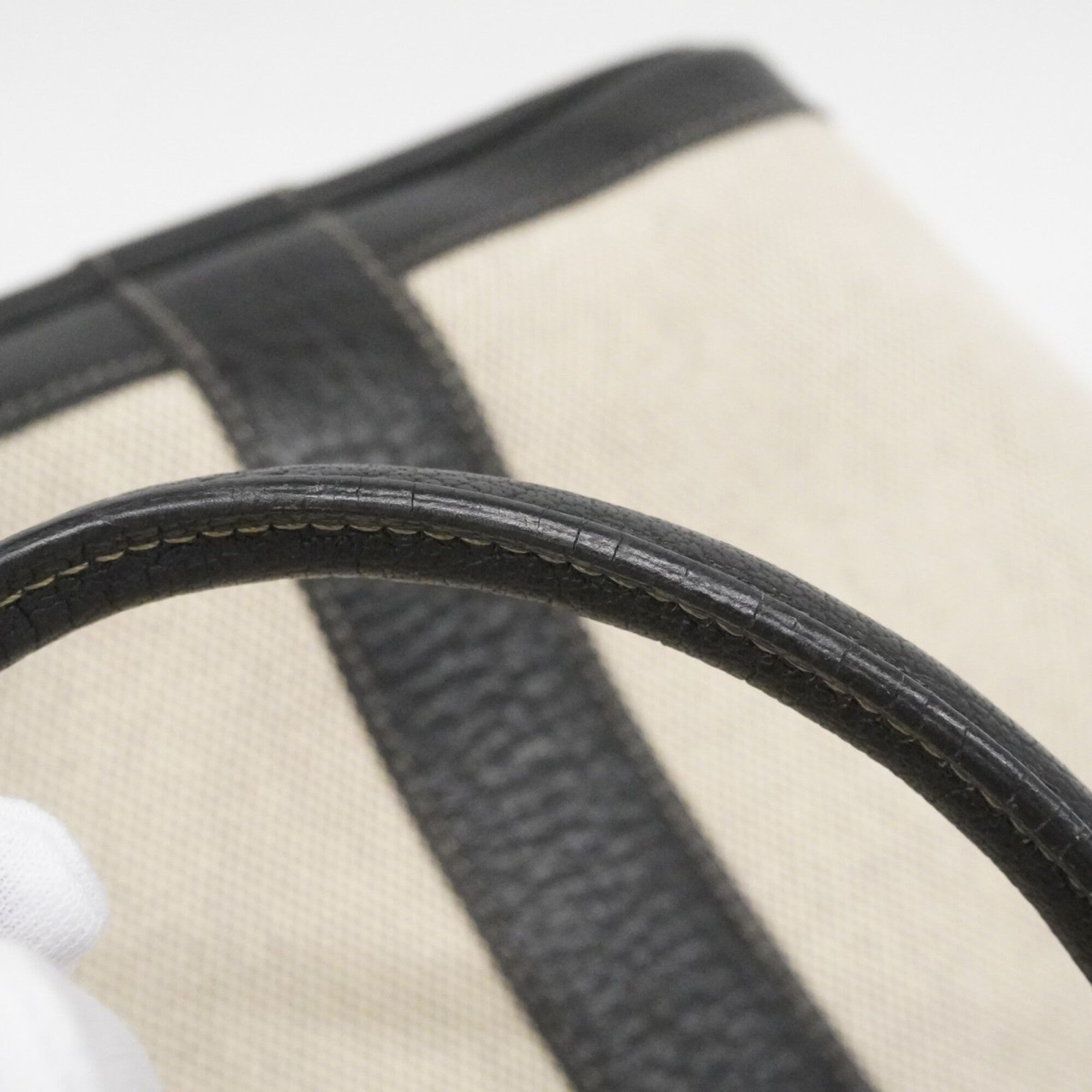 Hermes Black Toile H Tote Bag (Pre-Owned)