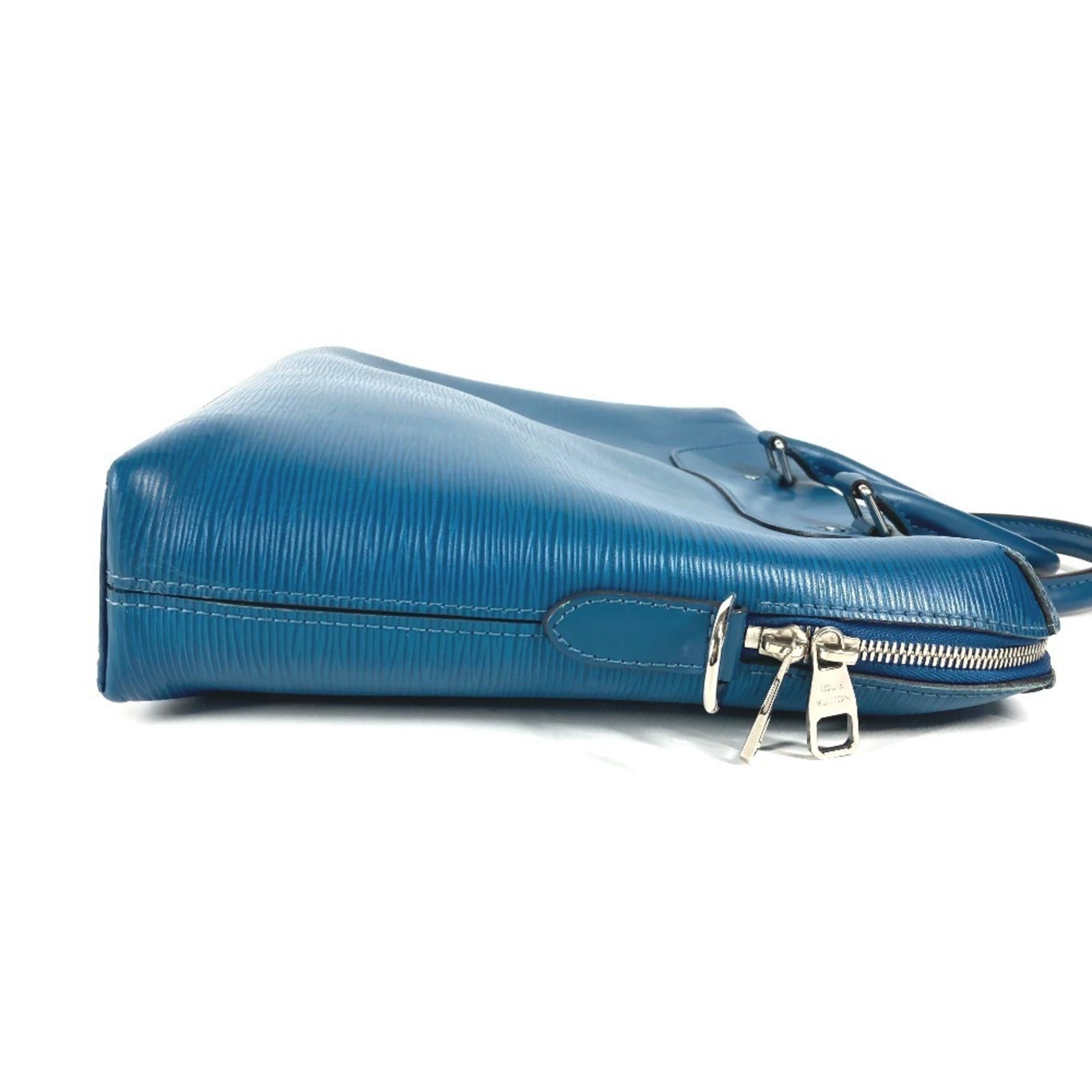 Louis Vuitton Bleu Celeste Blue Epi Leather Briefcase Handbag (Pre-Owned)
