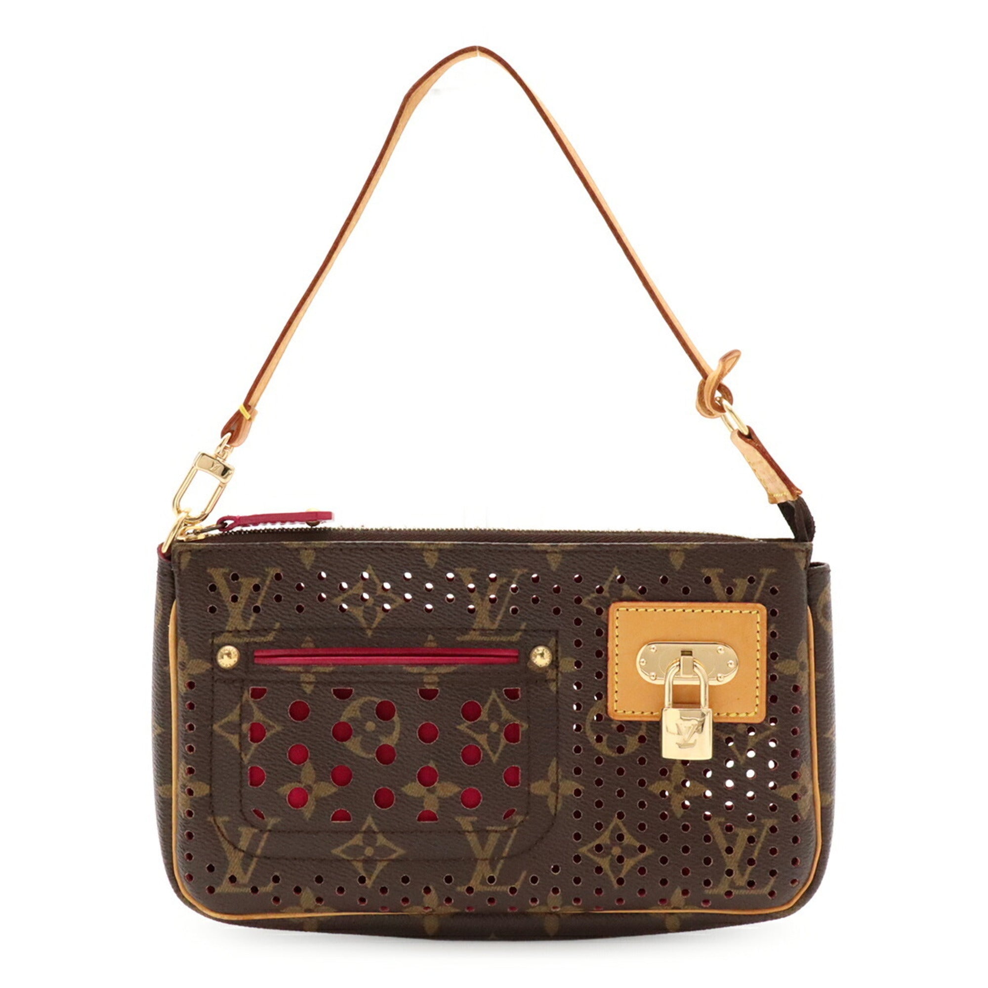 Louis Vuitton Fuchsia Monogram Monogram Perforated Handbag Pochette Pouch (Pre-Owned)