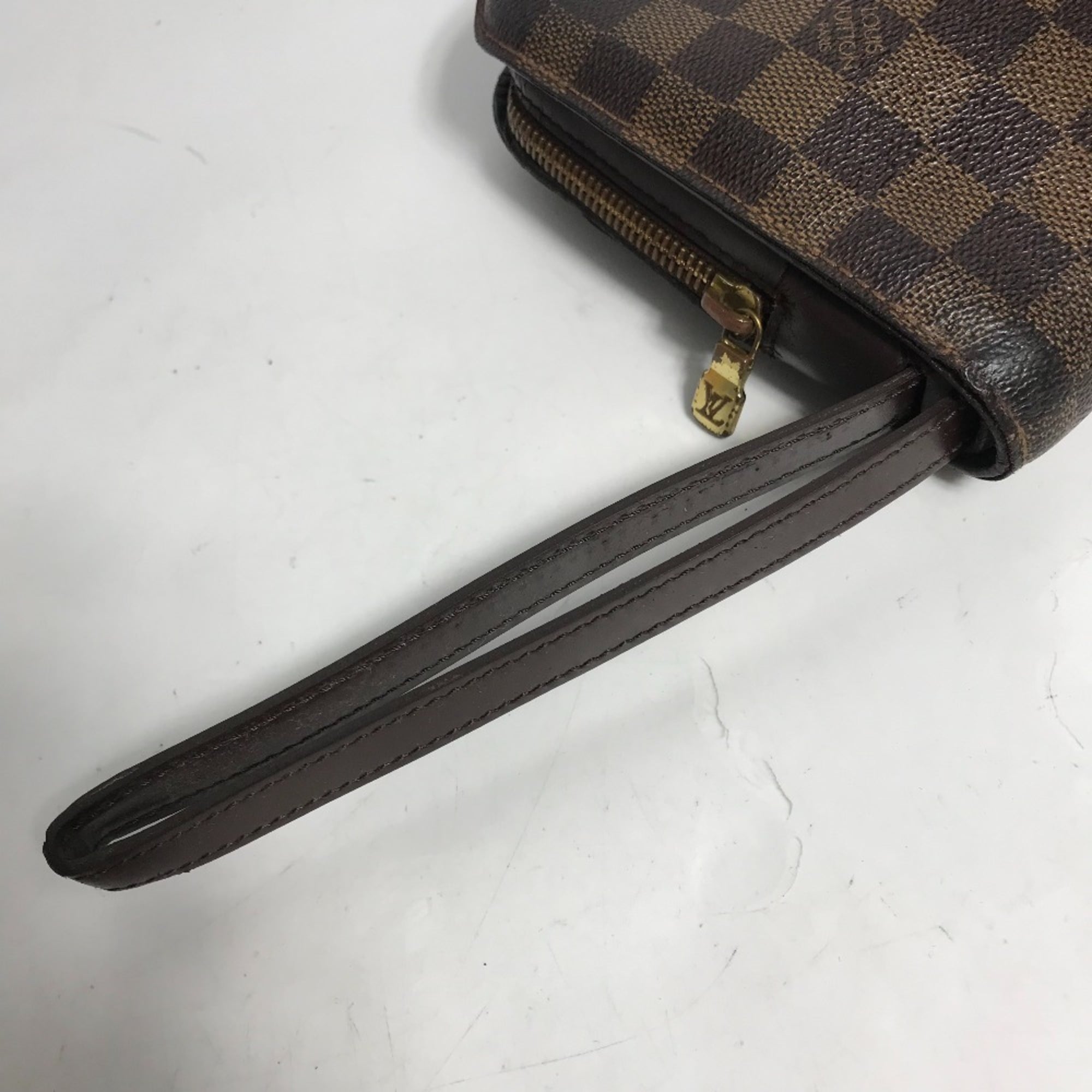 Louis Vuitton Brown Damier Canvas Ebene Damier Canvas Clutch Bag Pouch (Pre-Owned)
