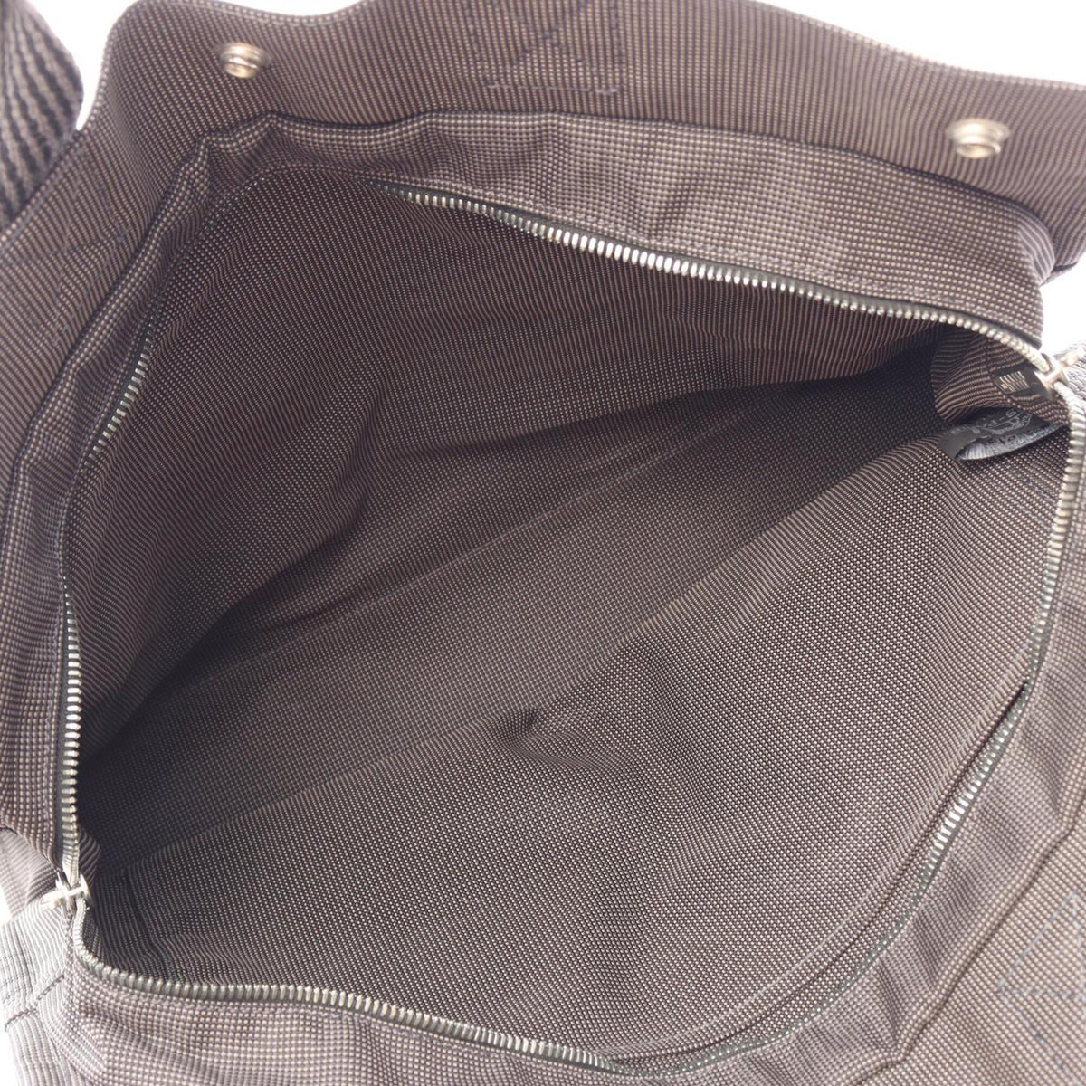 Hermes Gray Canvas Handbag Tote Bag (Pre-Owned)
