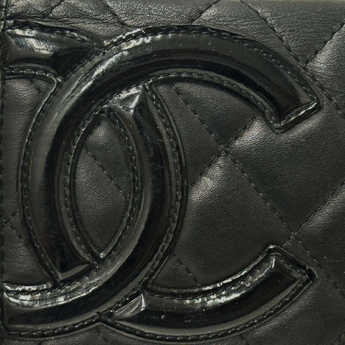 Chanel Black Pink Leather Long Wallet (Bi-Fold) (Pre-Owned)