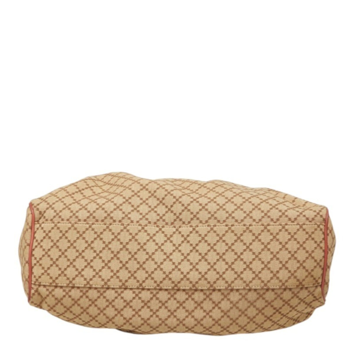 Gucci Beige Pink Canvas Leather Handbag (Pre-Owned)