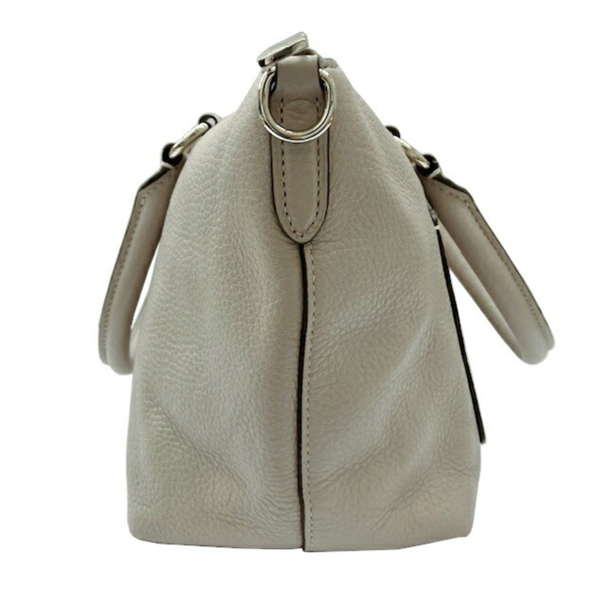 Coach Gray Leather Handbag Shoulder Bag (Pre-Owned)