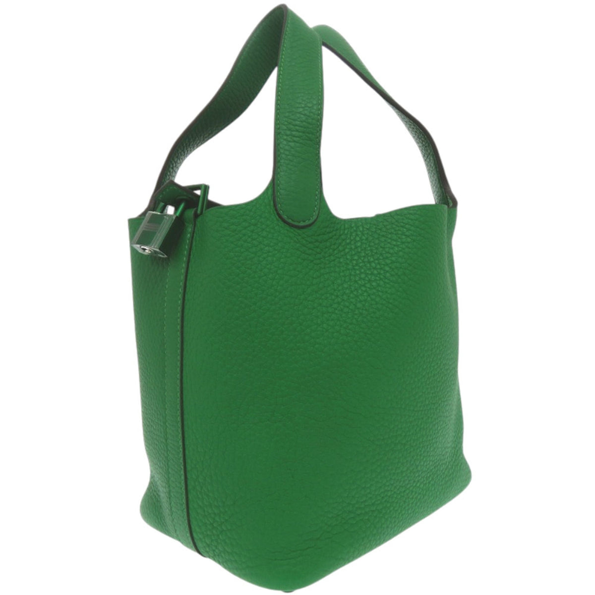 Hermes Green Taurillon Clemence Leather Handbag (Pre-Owned)