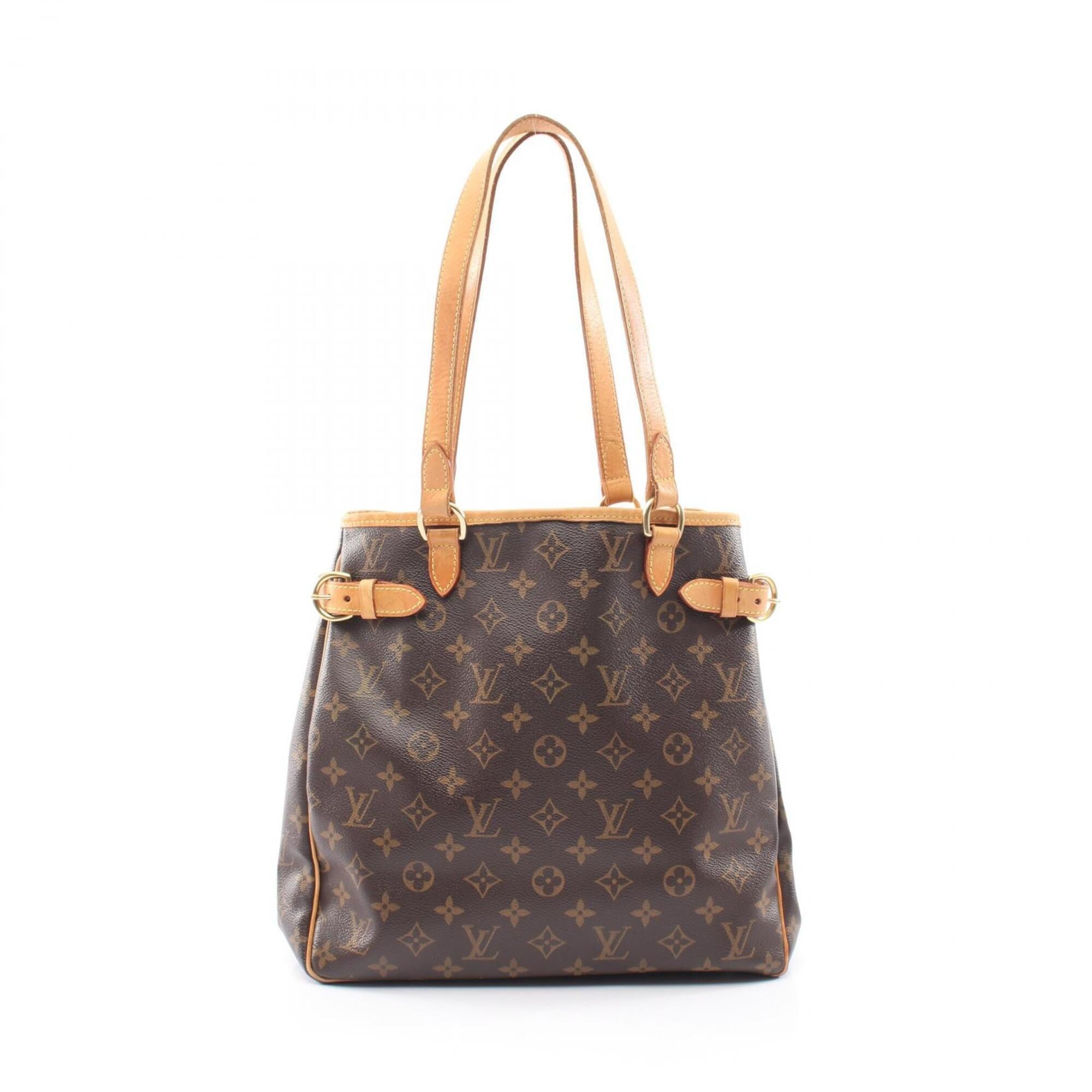 Louis Vuitton Brown Coated Canvas Leather Handbag Tote Bag (Pre-Owned)