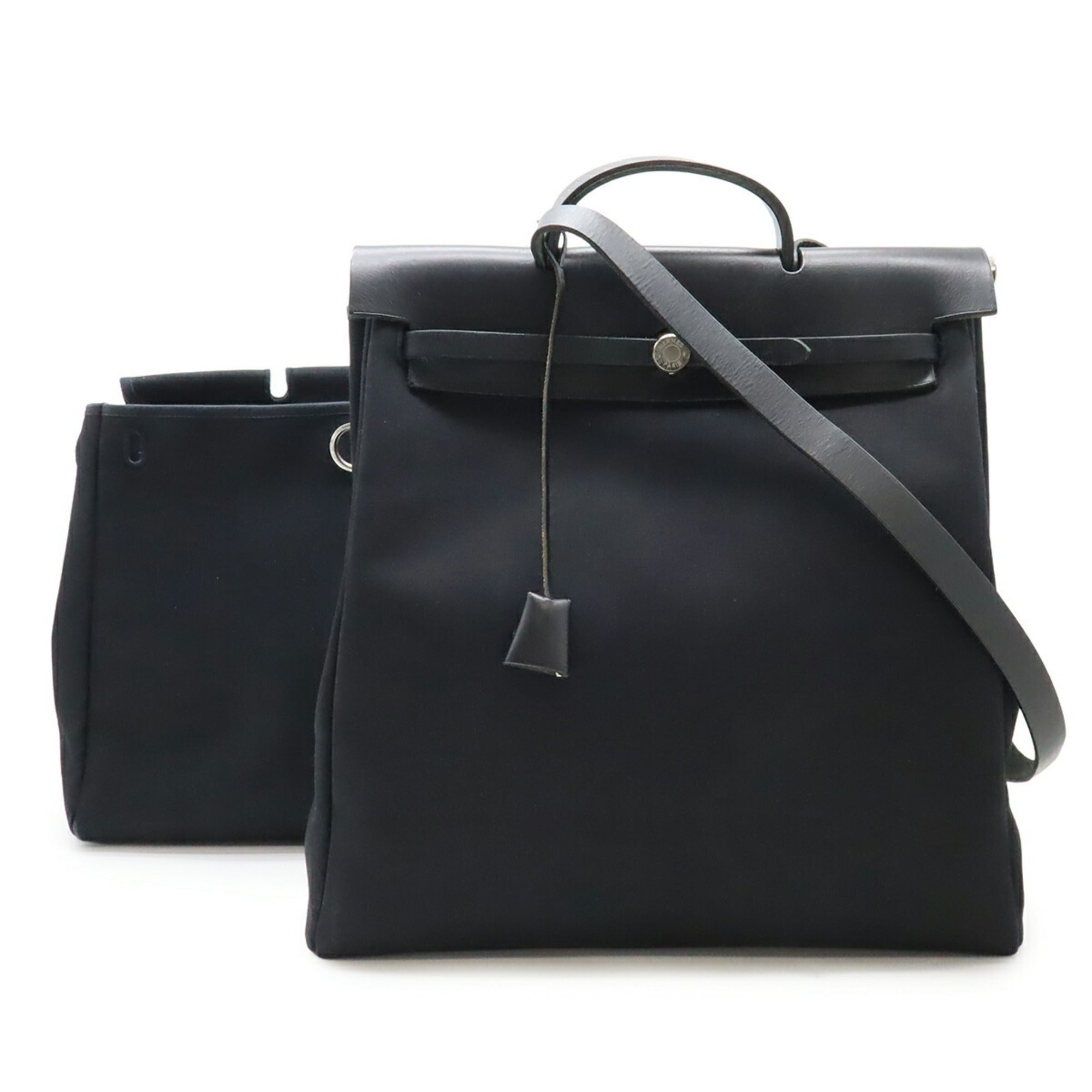 Hermes Black Toile Officier Pochette Shoulder Bag (Pre-Owned)