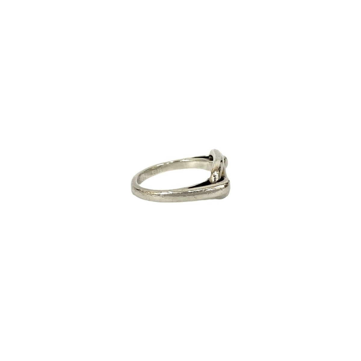 Hermes Silver Silver 925 Band Ring (Pre-Owned)