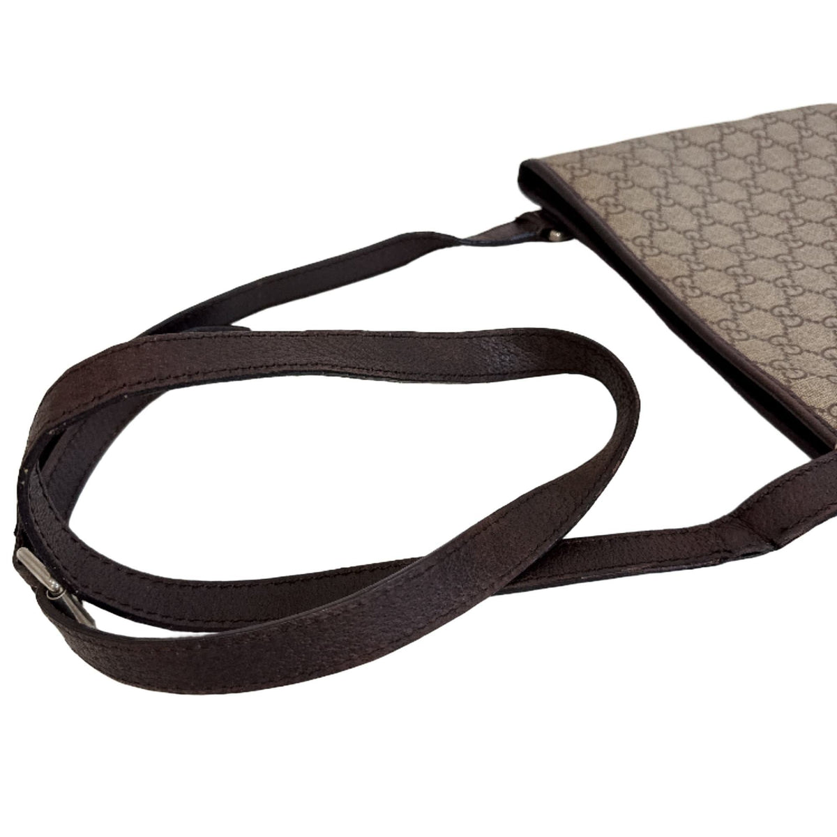 Gucci Gg Canvas Brown Pvc Shoulder Bag (Pre-Owned)
