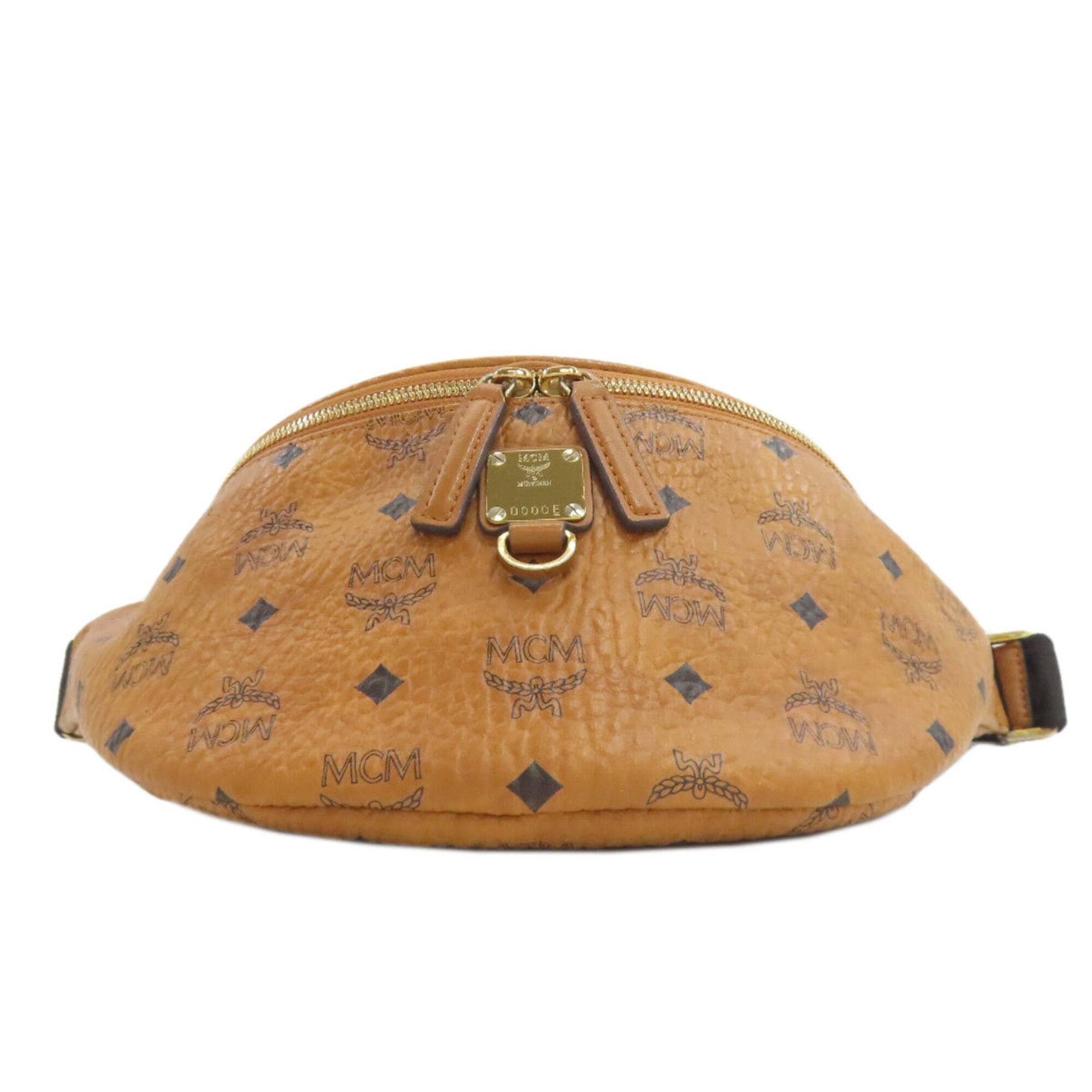 Mcm Brown Pvc Fanny Pack (Pre-Owned)