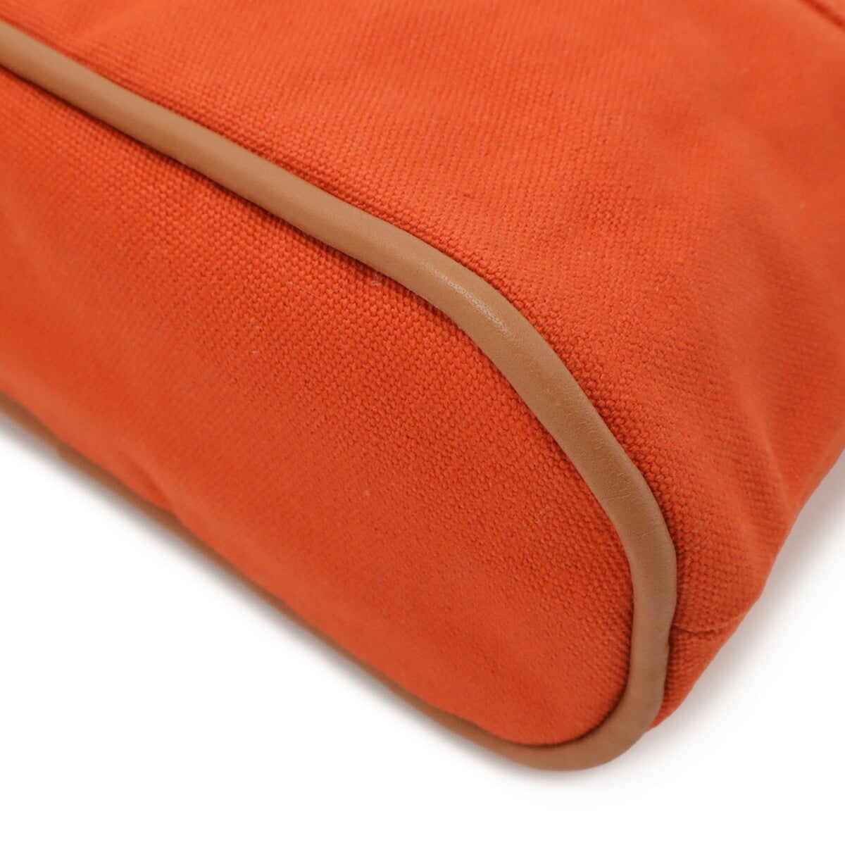 Hermes Red Orange Canvas Pouch (Pre-Owned)