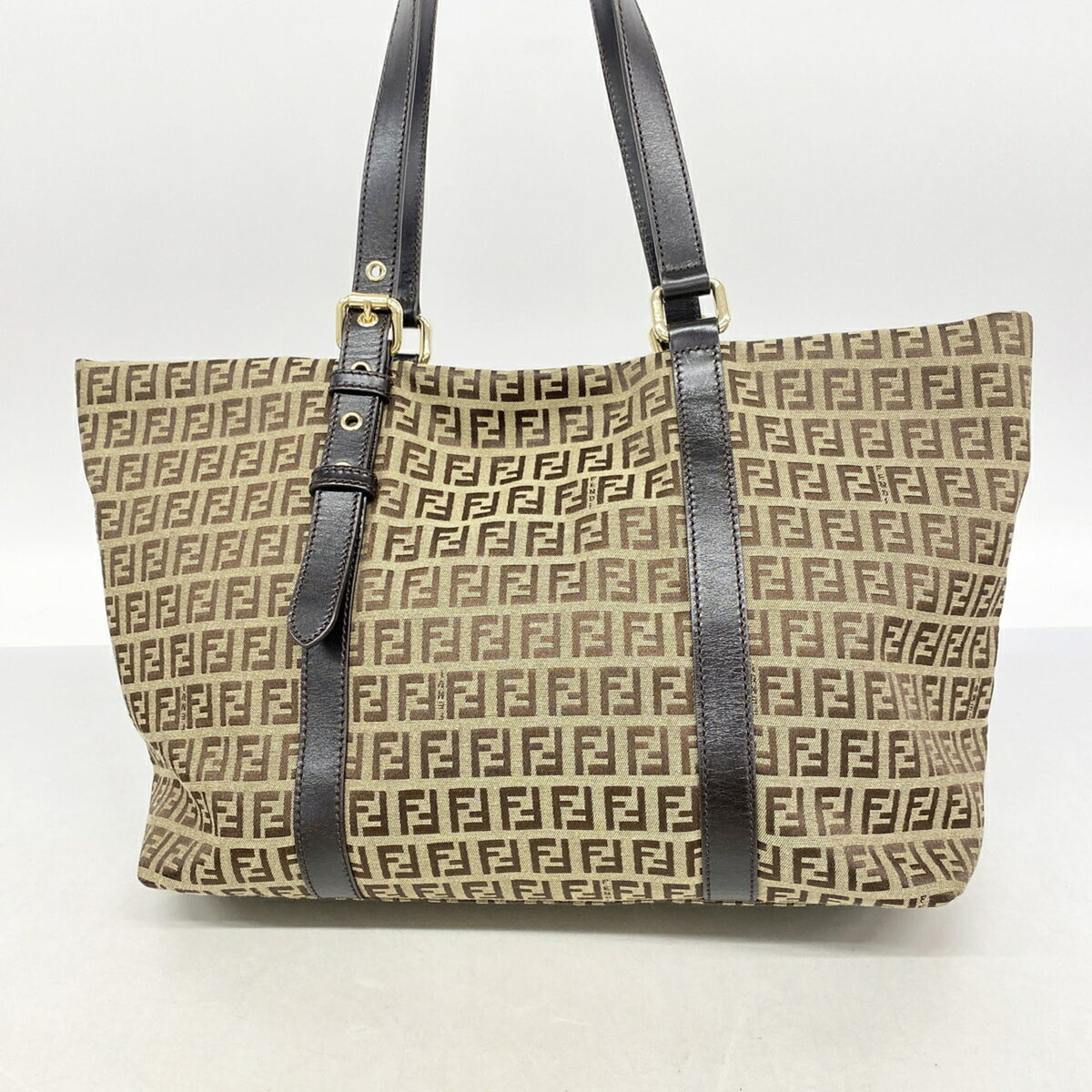 Fendi Brown Nylon Canvas Tote Bag (Pre-Owned)