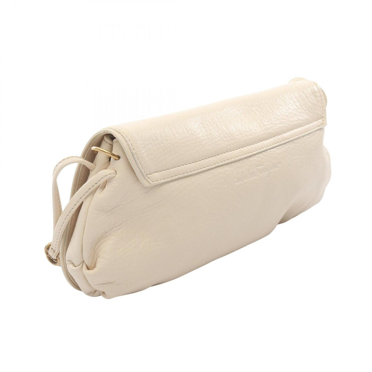 Salvatore Ferragamo Ivory Leather Handbag Shoulder Bag (Pre-Owned)