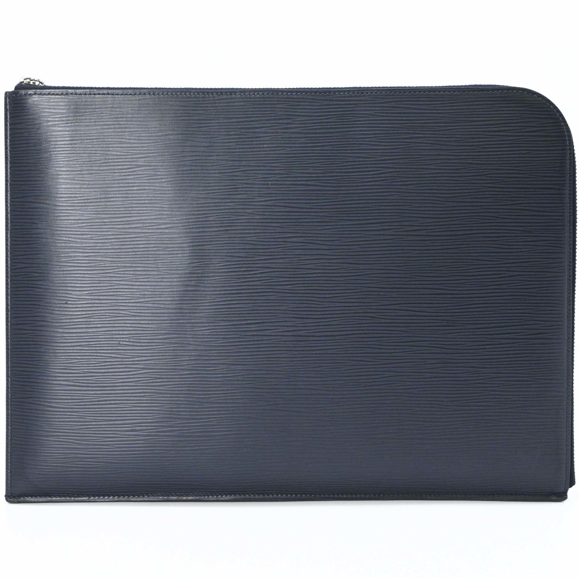 Louis Vuitton Navy Epi Leather Clutch Bag Pochette (Pre-Owned)