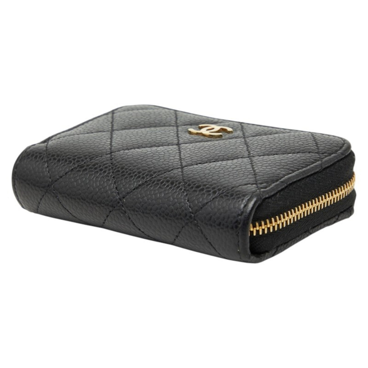 Chanel Black Grained Calfskin Coin Purse/Coin Case (Pre-Owned)