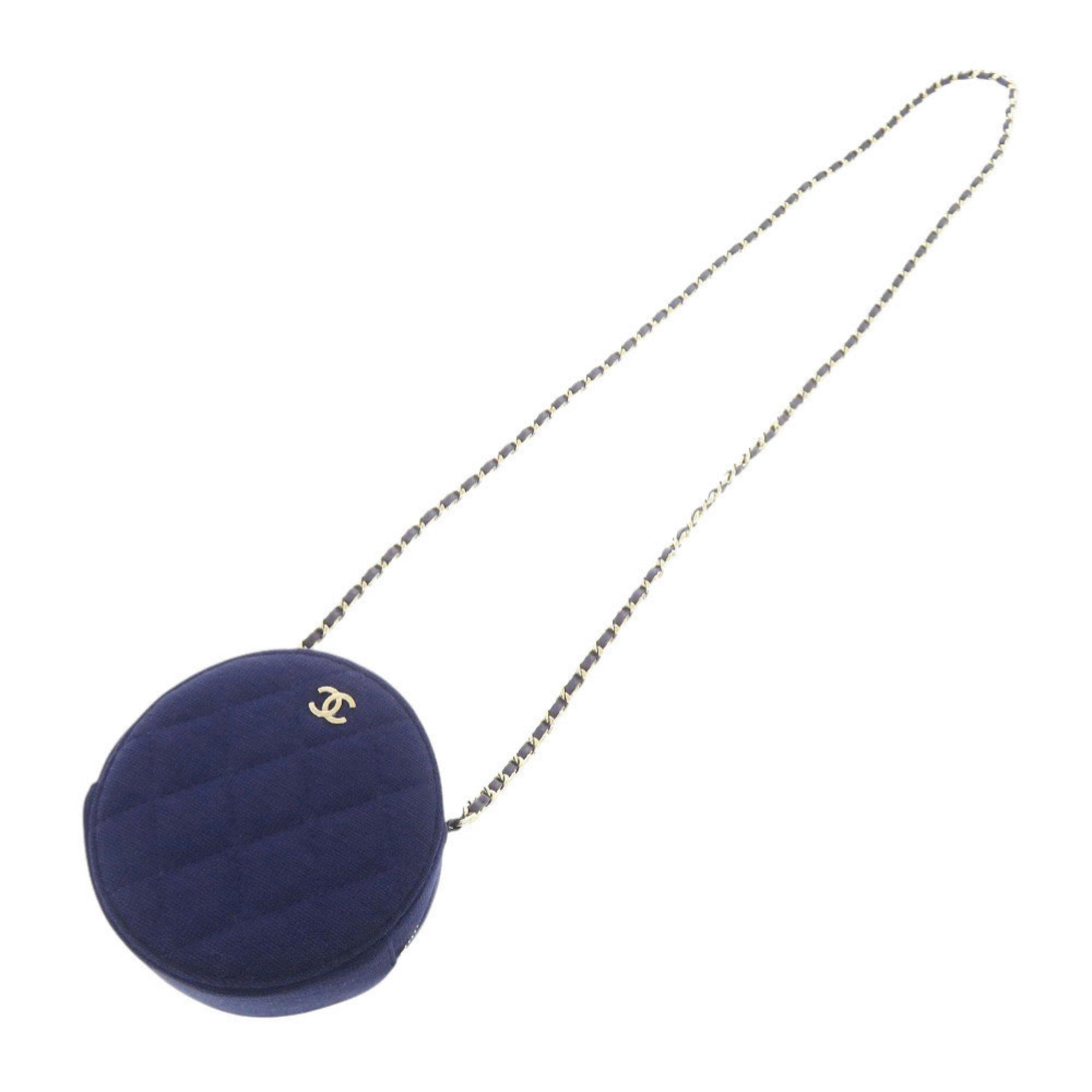 Chanel Blue Cotton Shoulder Bag (Pre-Owned)