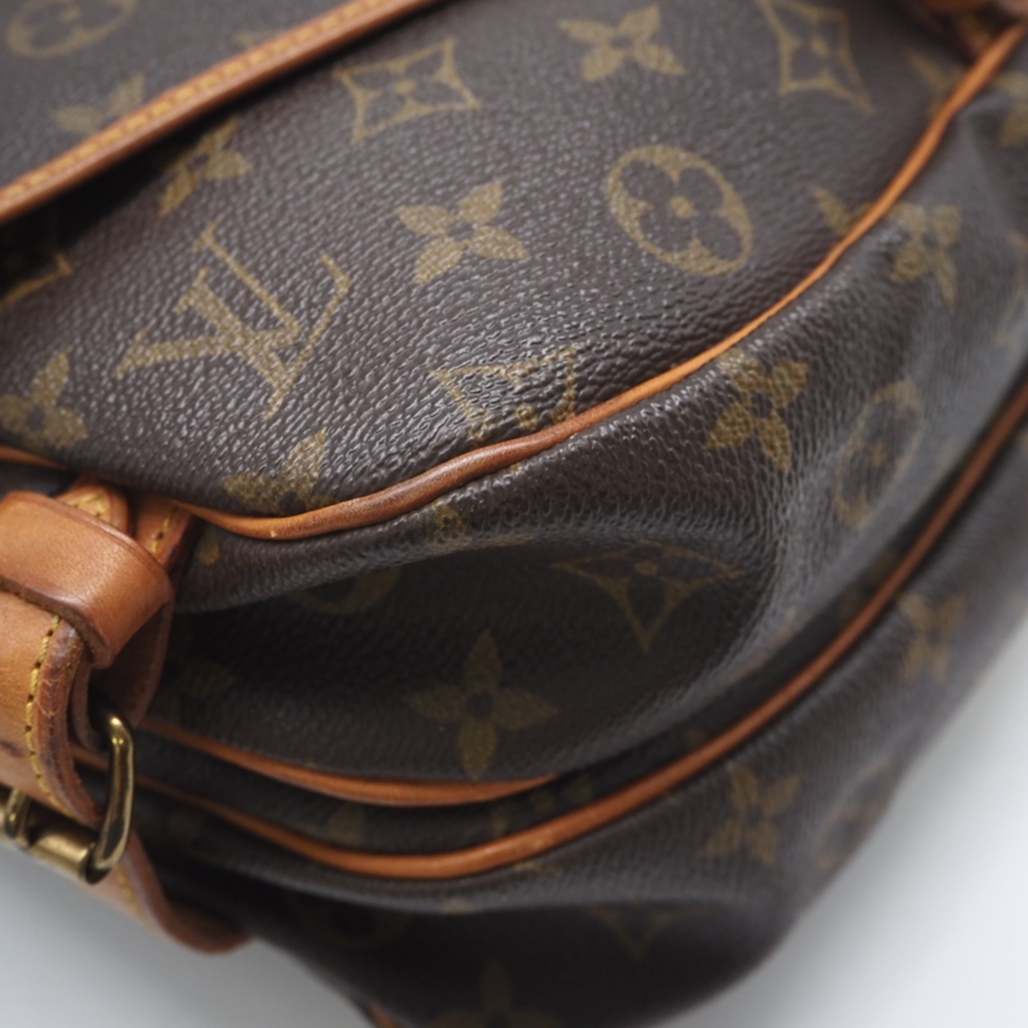 Louis Vuitton Monogram Brown Coated Canvas Leather Shoulder Bag (Pre-Owned)