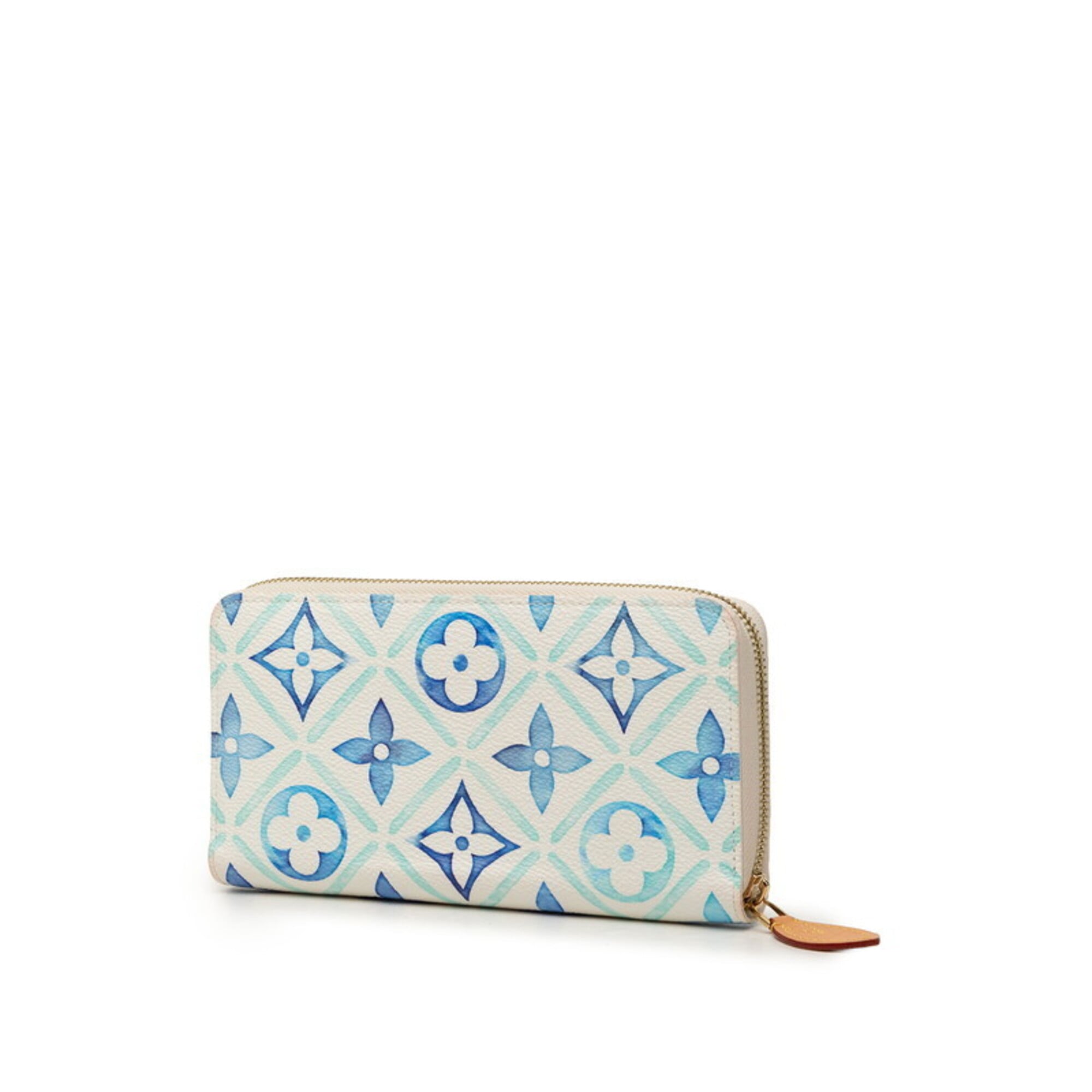 Louis Vuitton Blue White Pvc Leather Long Wallet (Bi-Fold) (Pre-Owned)