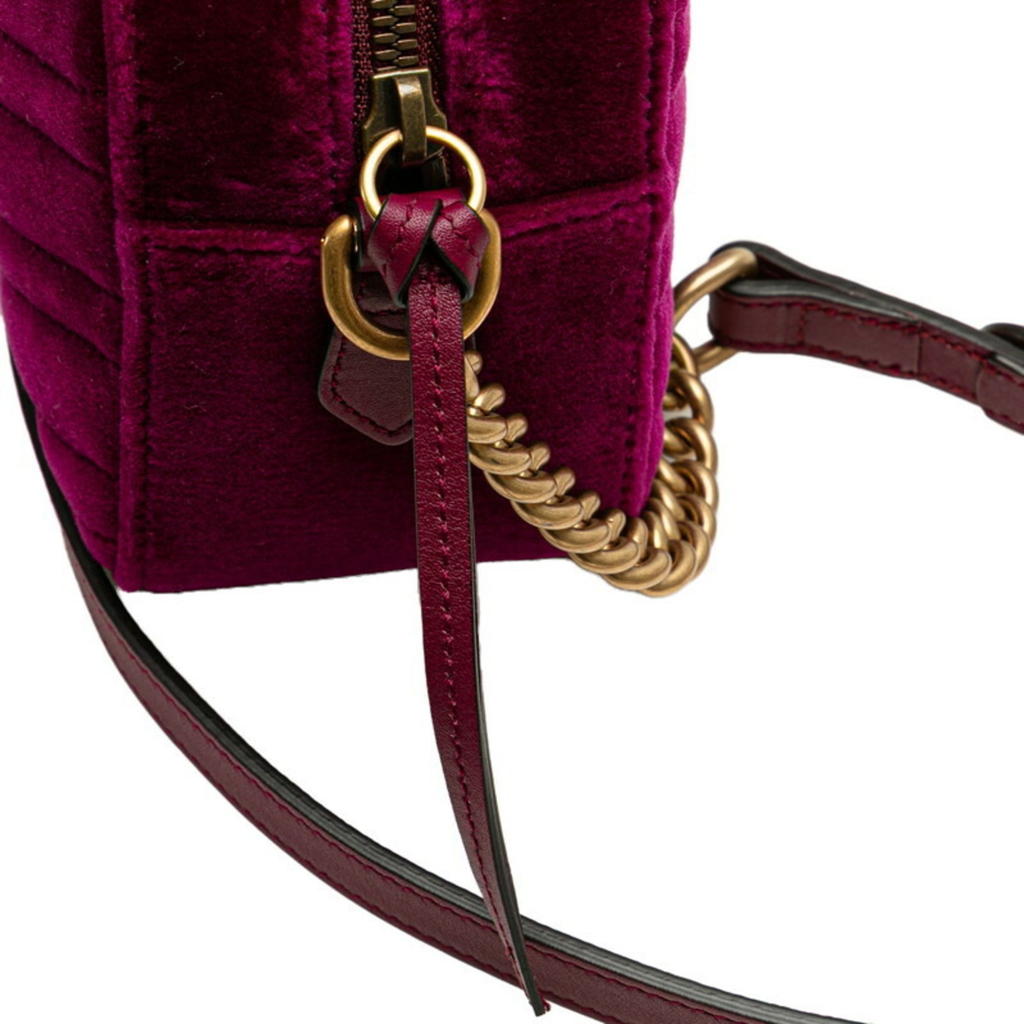 Gucci Purple Leather Shoulder Bag (Pre-Owned)