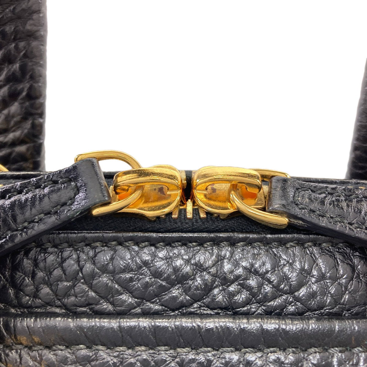 Fendi Chameleon Black Leather Tote Bag (Pre-Owned)