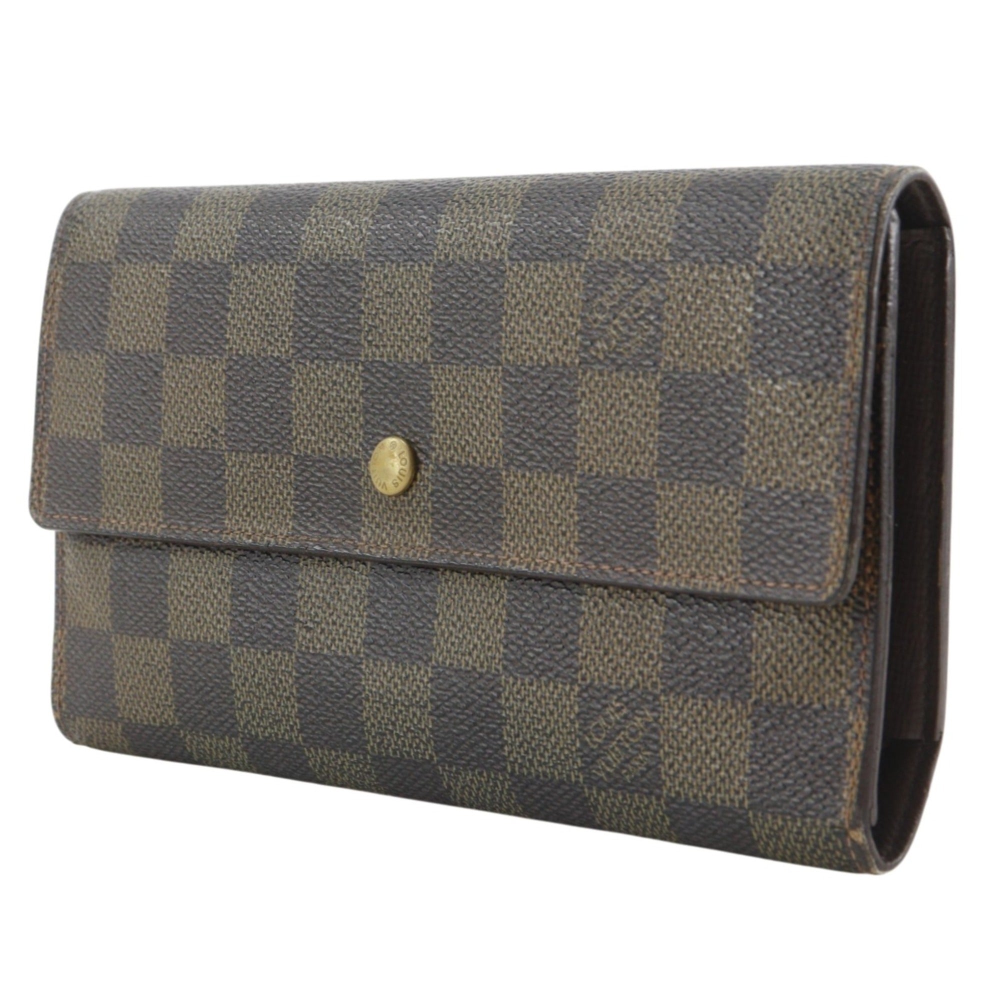Louis Vuitton Damier Brown Damier Canvas Long Wallet (Bi-Fold) (Pre-Owned)