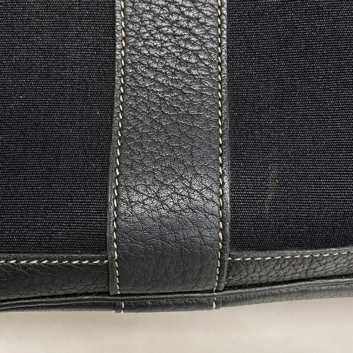 Hermes Black Toile Officier Tote Bag (Pre-Owned)