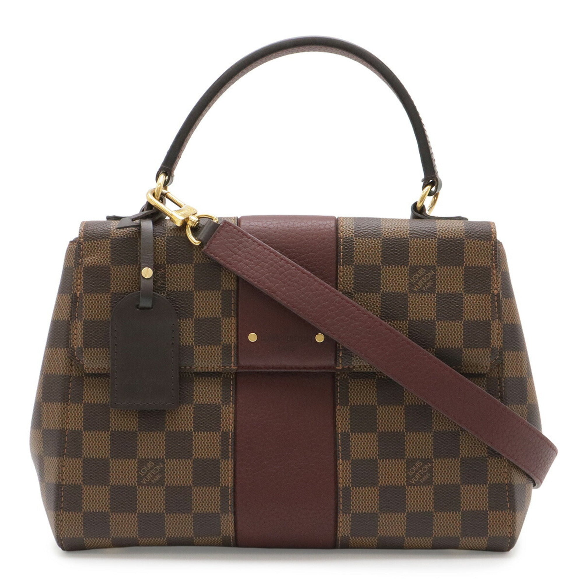 Louis Vuitton Bordeaux Brown Pvc Coated Canvas Leather Handbag Shoulder Bag (Pre-Owned)