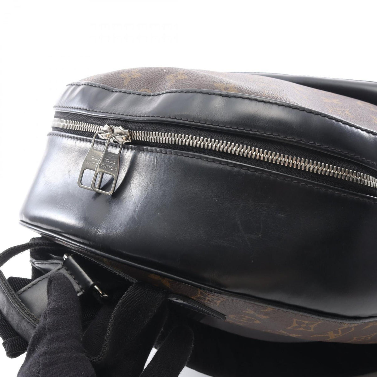 Louis Vuitton Black Brown Monogram Macassar Coated Canvas Leather Backpack (Pre-Owned)