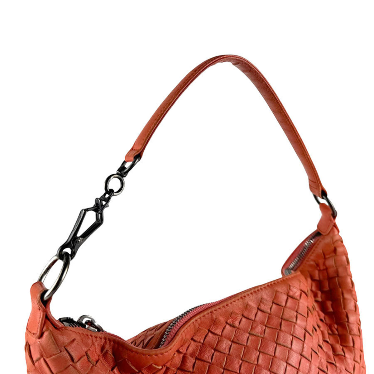 Bottega Veneta Orange Leather Shoulder Bag (Pre-Owned)