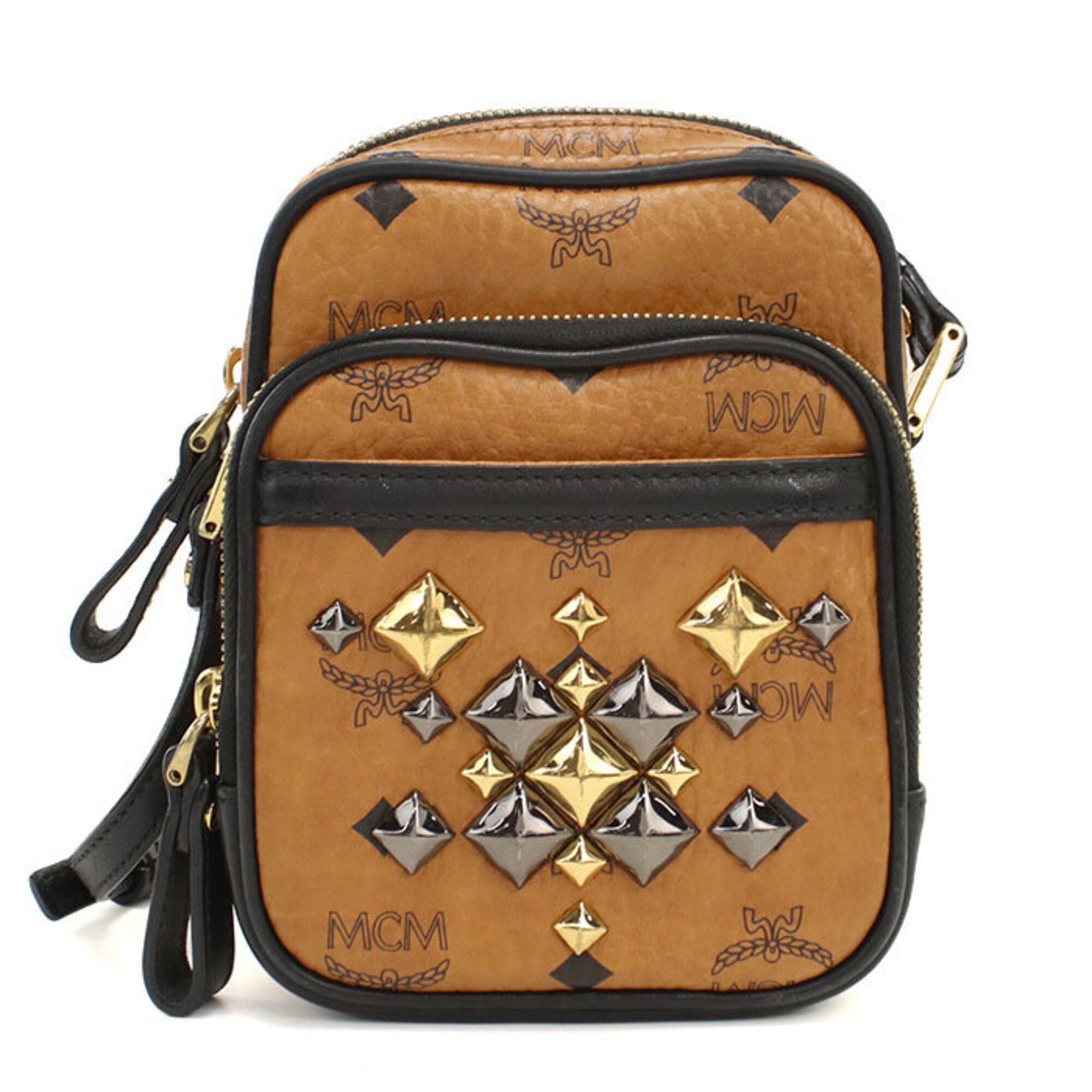Mcm Brown Canvas Shoulder Bag (Pre-Owned)