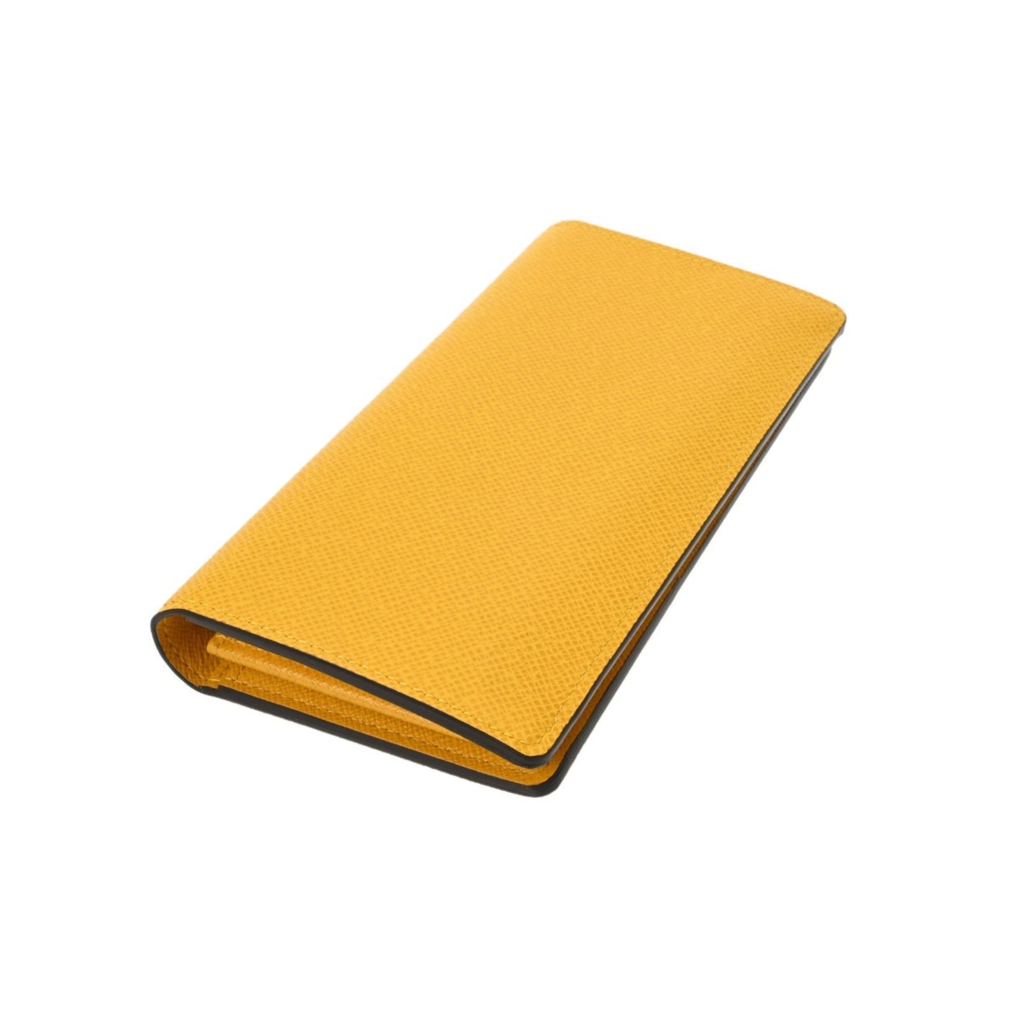 Louis Vuitton Taiga Jaune Leather Long Wallet (Bi-Fold) (Pre-Owned)