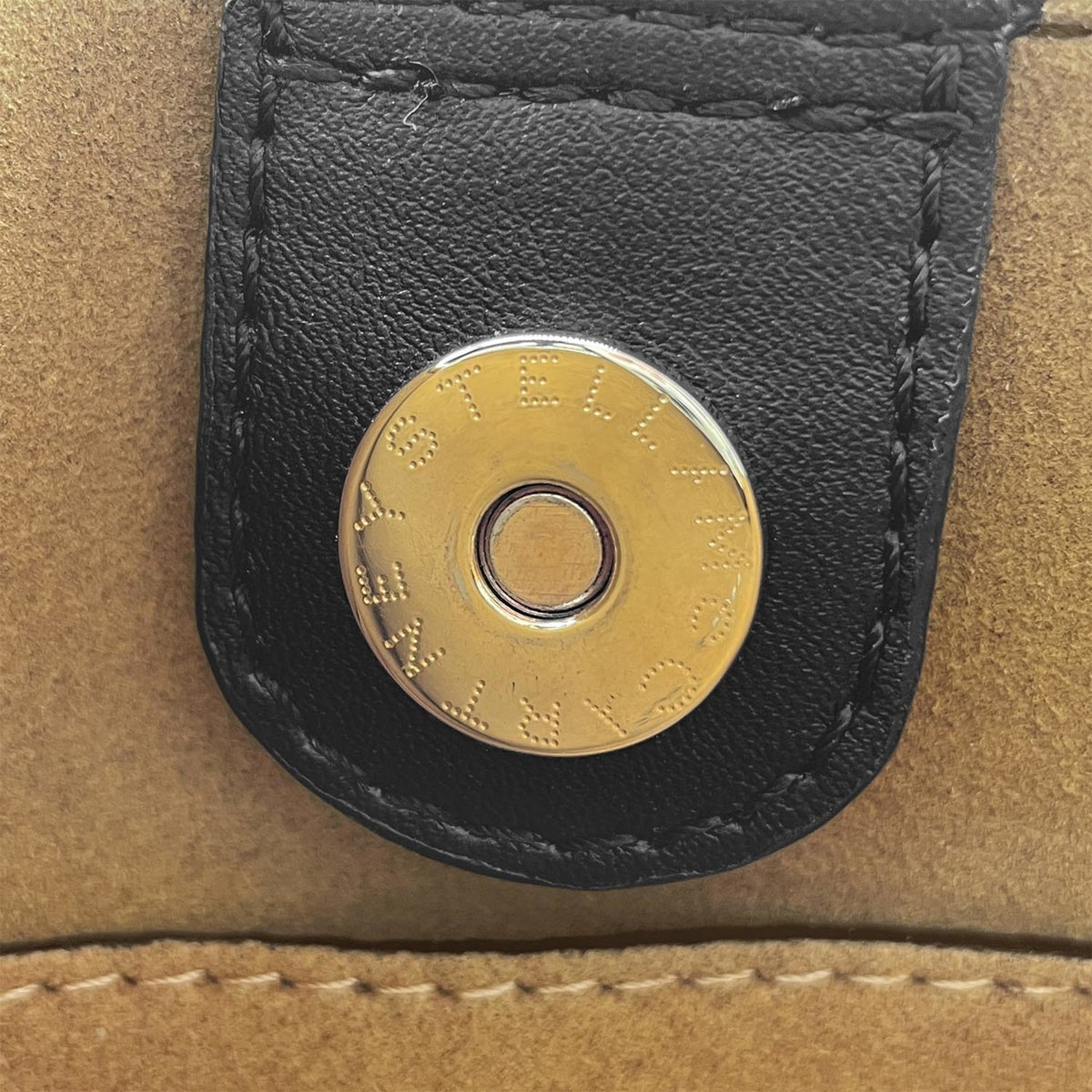 Stella Mccartney Black Faux Leather Shoulder Bag (Pre-Owned)