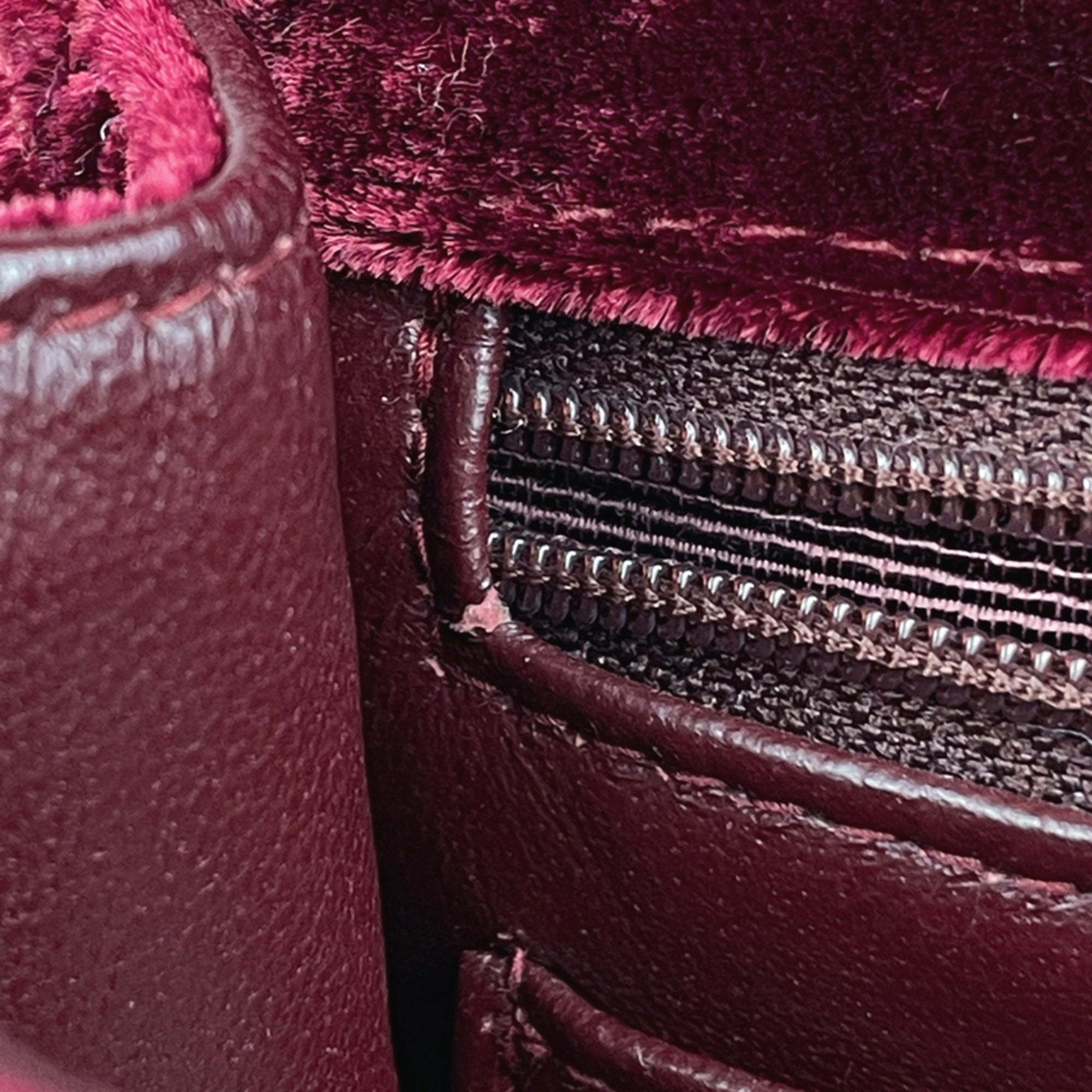 Chanel Matelasse Bordeaux Velvet Shoulder Bag (Pre-Owned)
