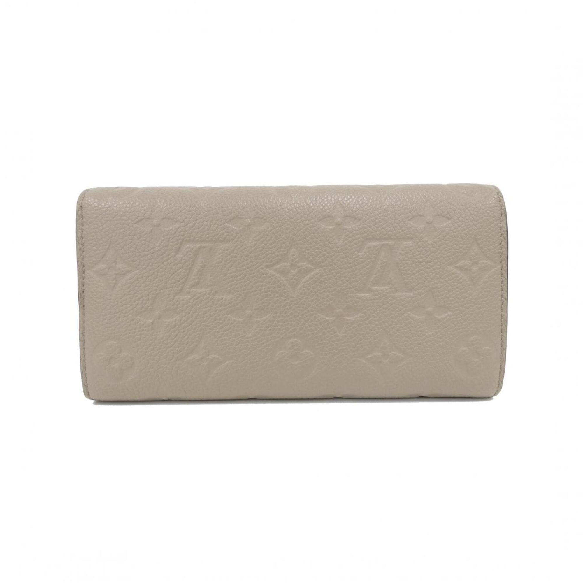 Louis Vuitton Monogram Empreinte Beige Tourterelle Leather Long Wallet (Bi-Fold) (Pre-Owned)
