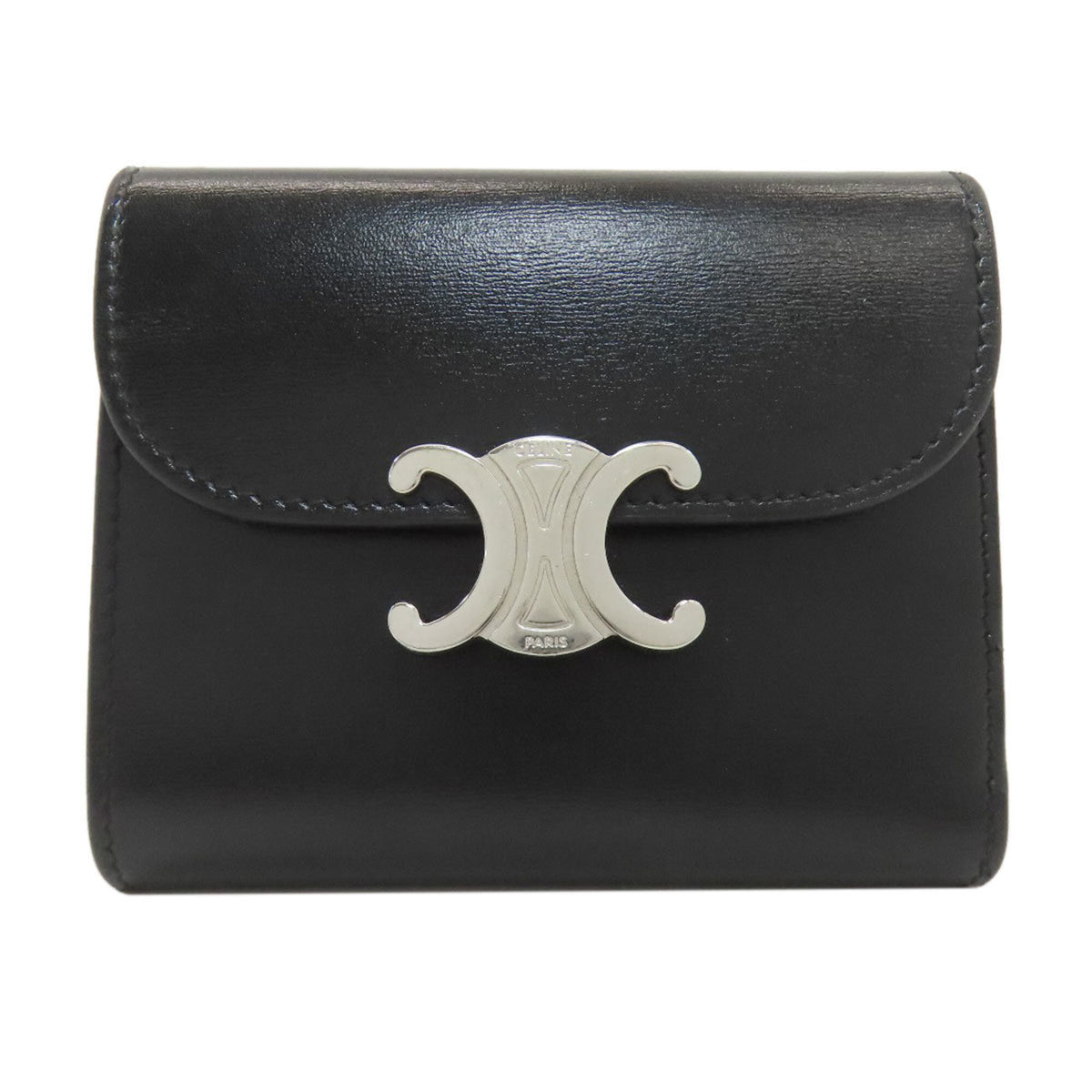 Celine Black Leather Wallet (Tri-Fold) (Pre-Owned)