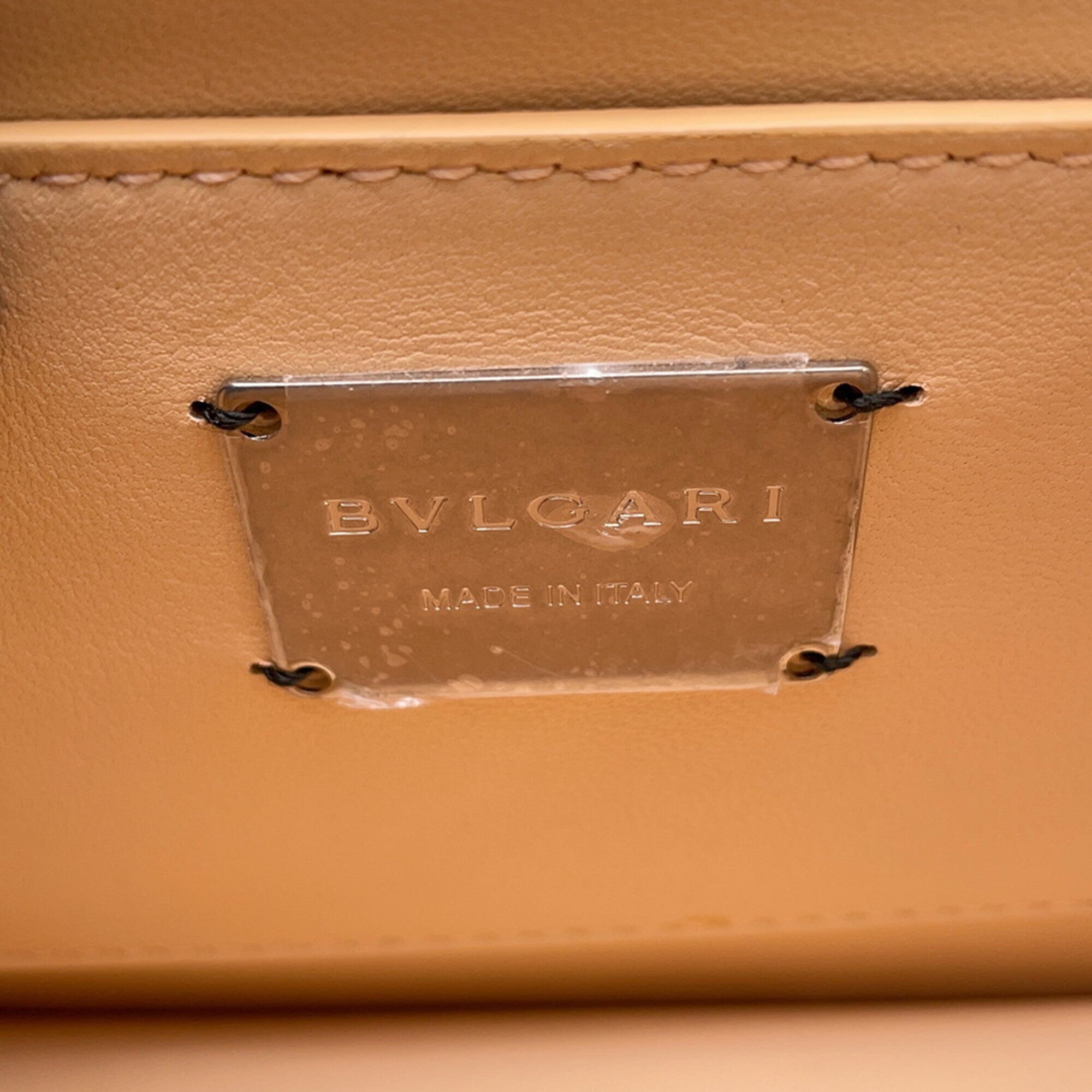Bvlgari Light Pink Leather Handbag Shoulder Bag (Pre-Owned)