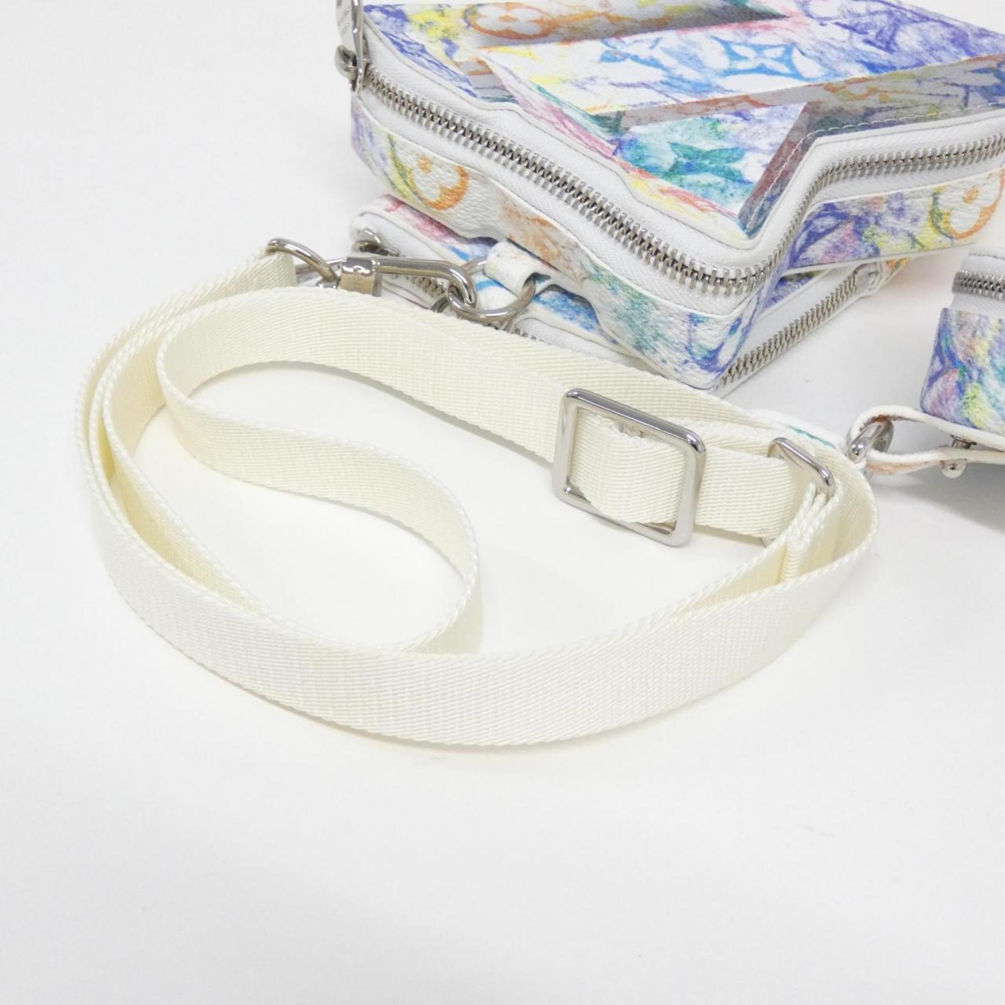 Louis Vuitton Silver Coated Canvas Shoulder Bag (Pre-Owned)