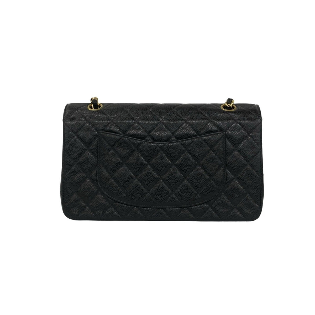 Chanel Black Grained Calfskin Pochette Shoulder Bag (Pre-Owned)