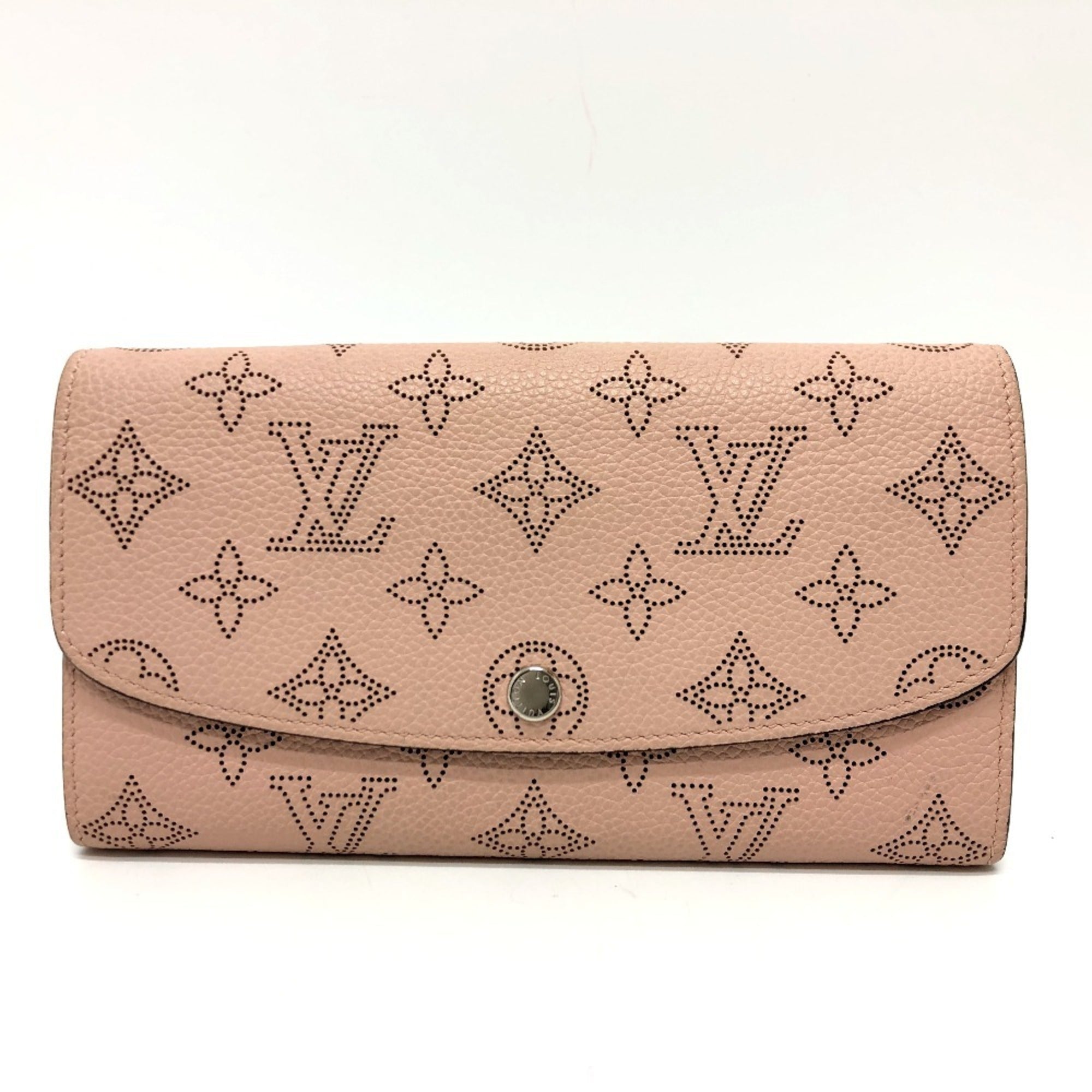 Louis Vuitton Magnolia Pink Monogram Mahina Leather Long Wallet (Tri-Fold) (Pre-Owned)