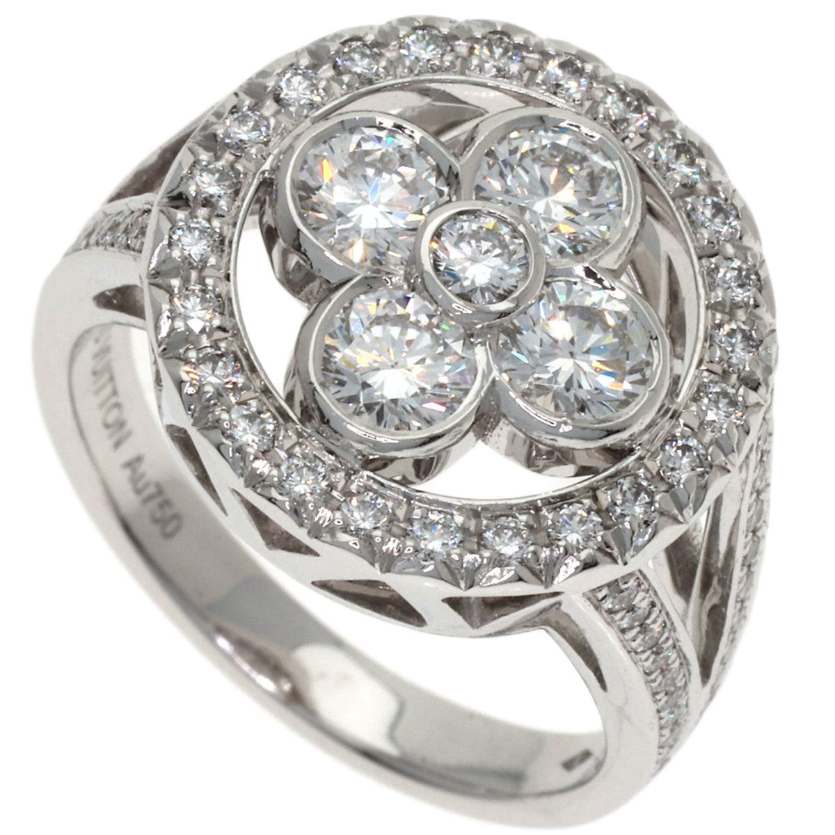 Louis Vuitton White Gold (18K) Band Ring (Pre-Owned)