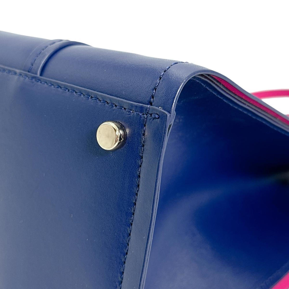 Kate Spade Blue Pink Leather Handbag (Pre-Owned)
