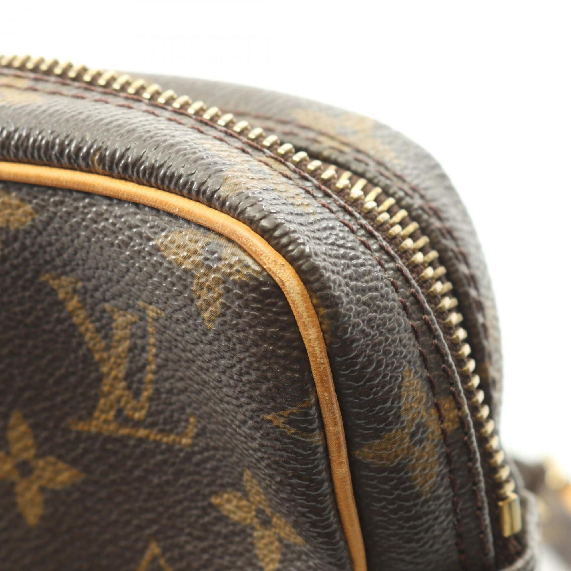 Louis Vuitton Brown Monogram Coated Canvas Leather Shoulder Bag (Pre-Owned)