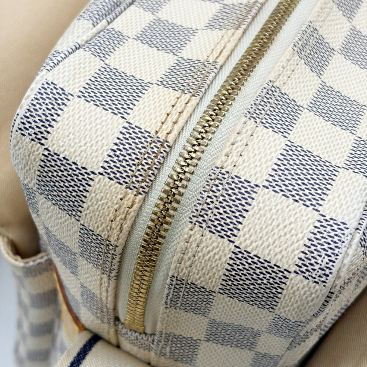 Louis Vuitton Damier Azur Damier Azur Damier Canvas Shoulder Bag (Pre-Owned)