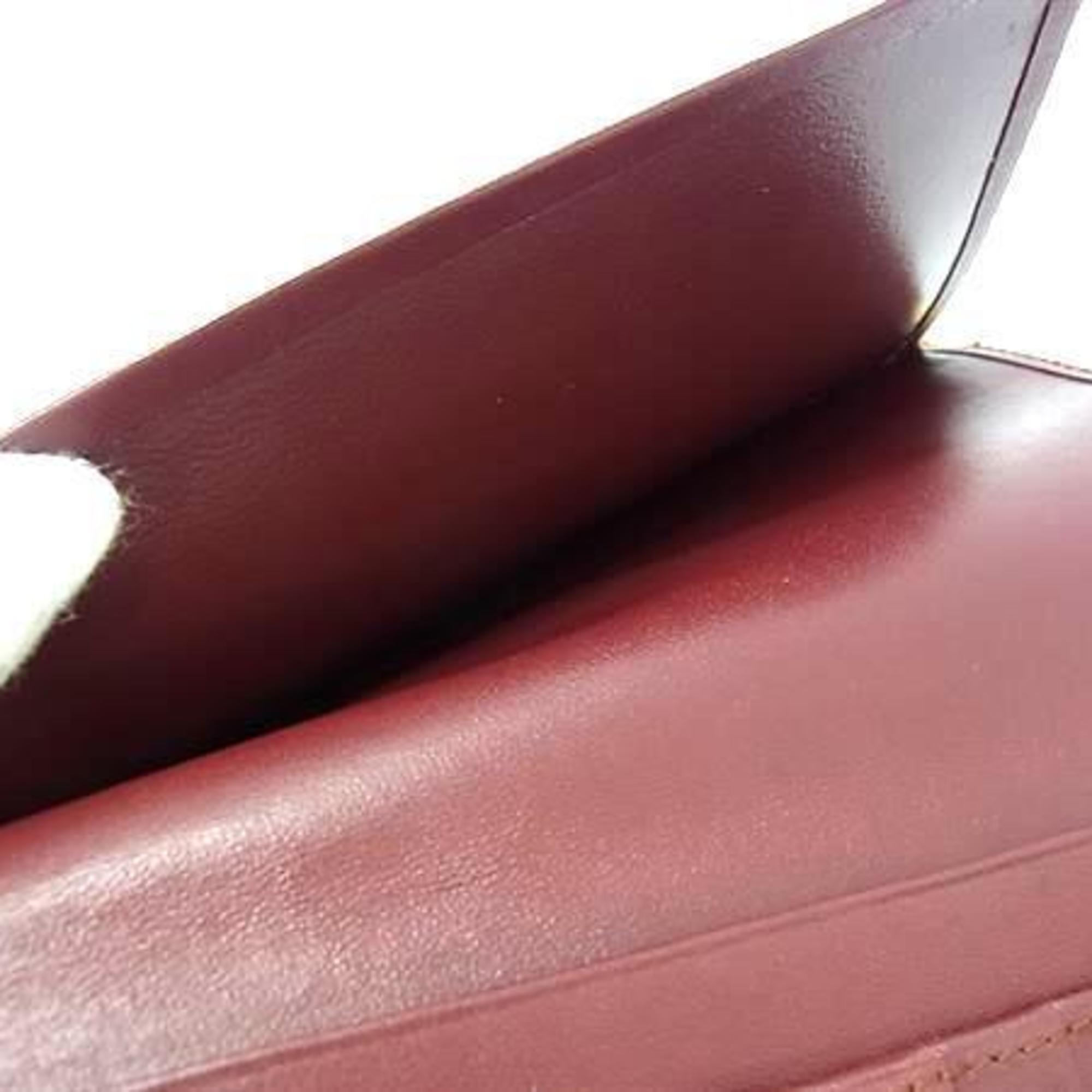 Cartier Must Bordeaux Leather Long Wallet (Bi-Fold) (Pre-Owned)