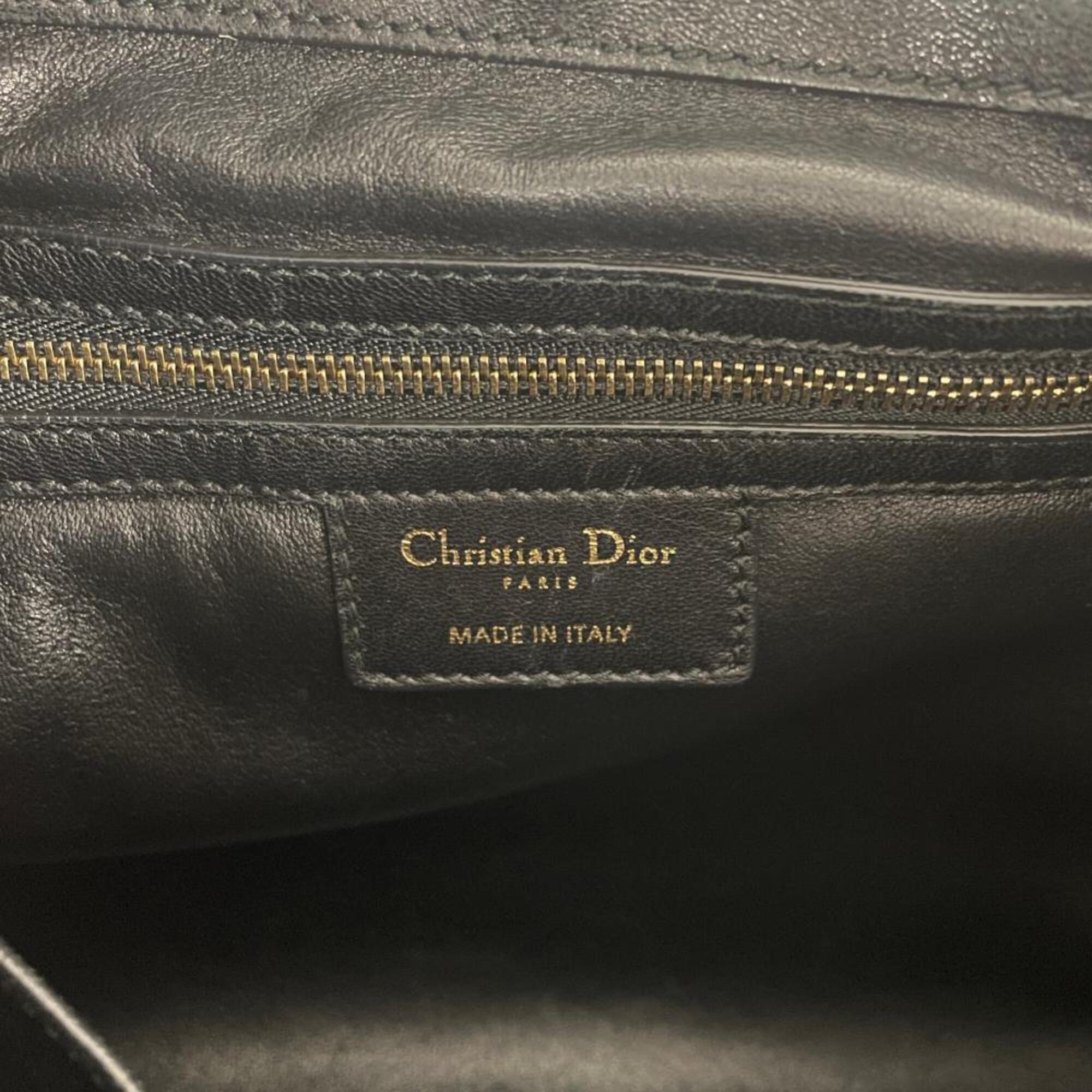 Christian Dior Black Leather Shoulder Bag (Pre-Owned)
