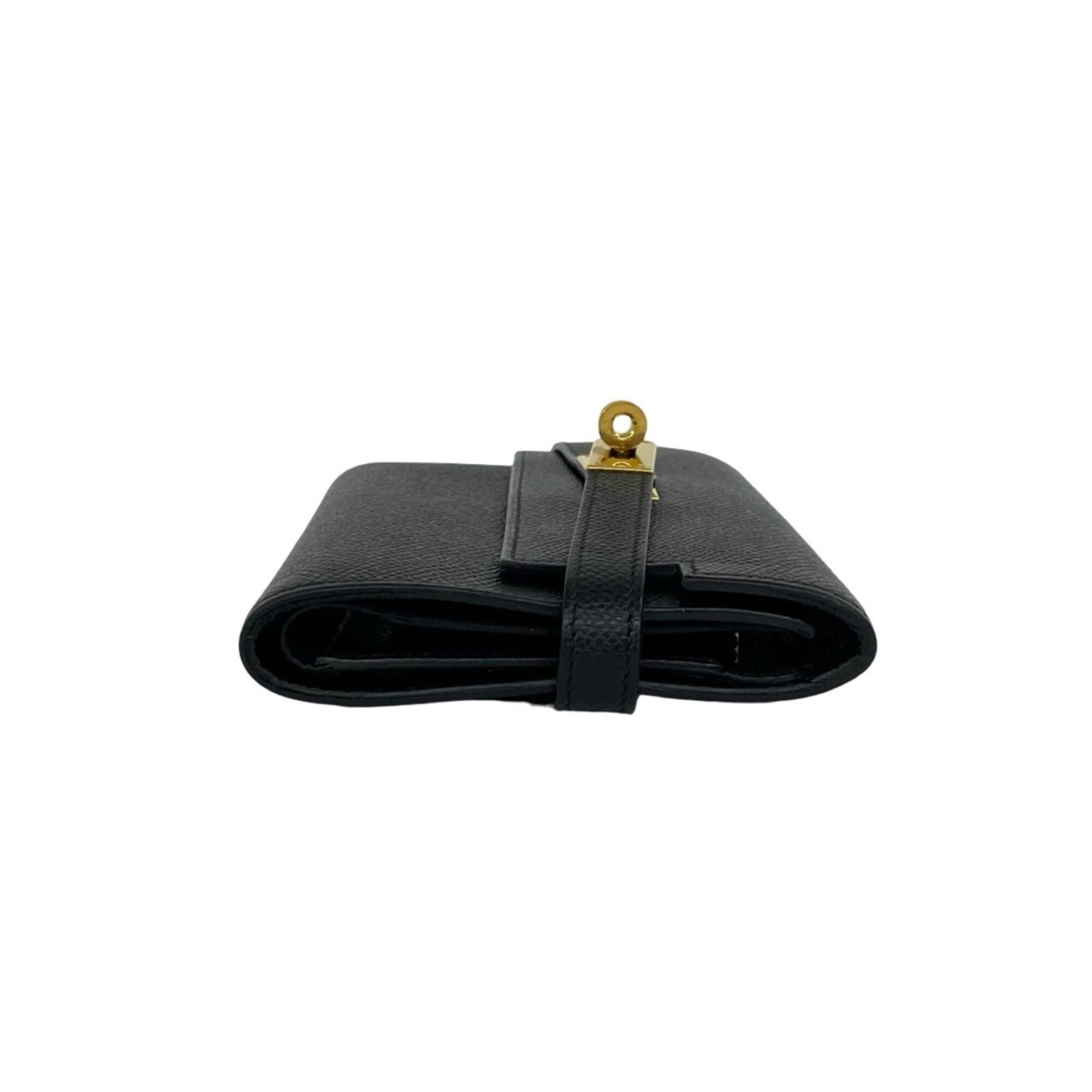 Hermes Black Epsom Leather Wallet (Tri-Fold) (Pre-Owned)