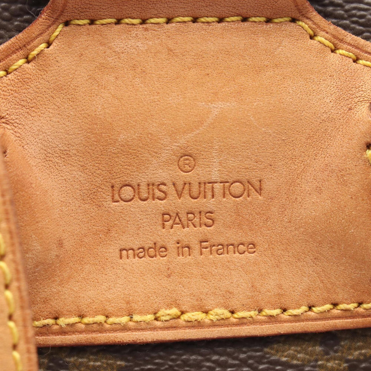 Louis Vuitton Brown Coated Canvas Leather Backpack Handbag (Pre-Owned)